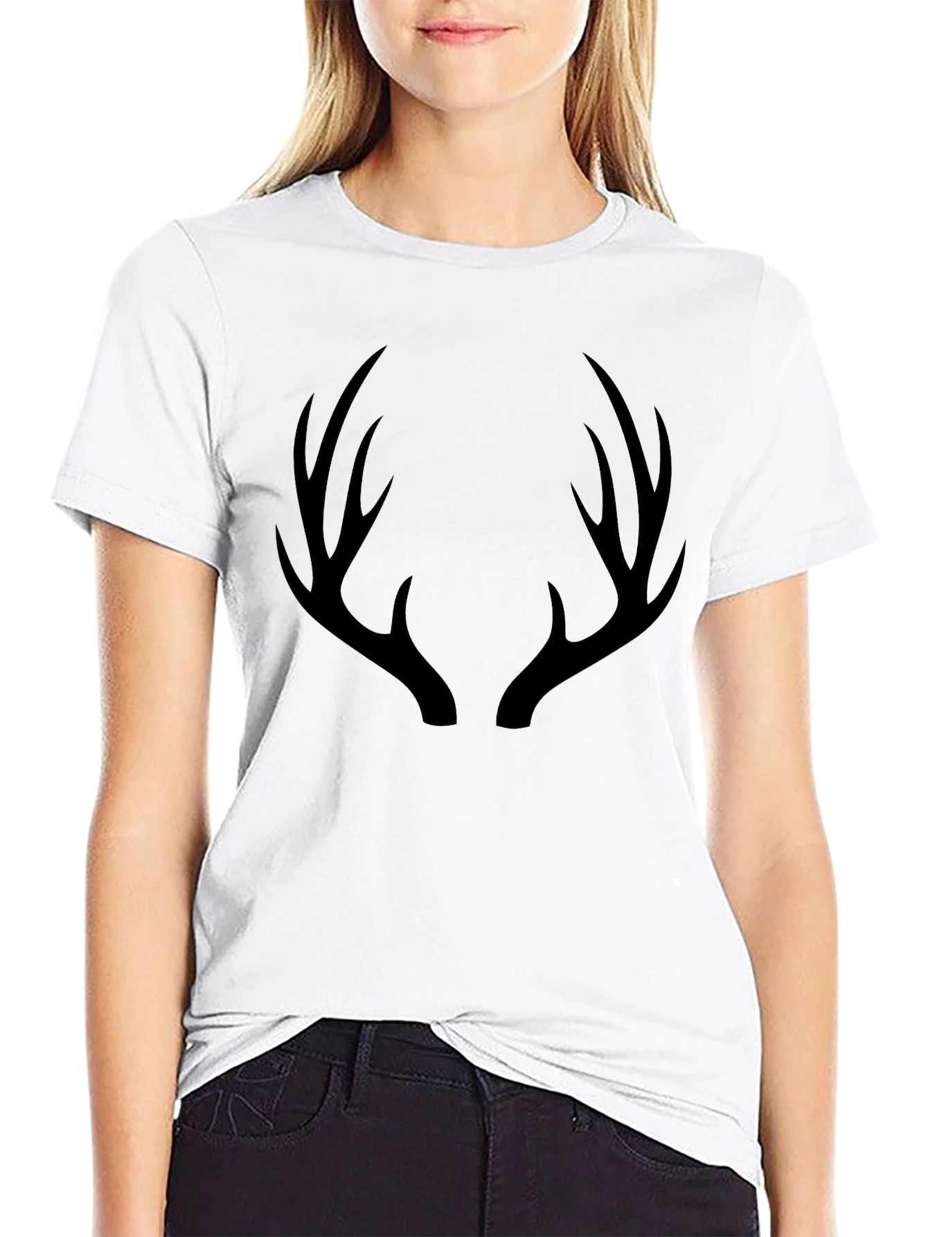 Antler Graphic T-Shirt - Mens Black Tee