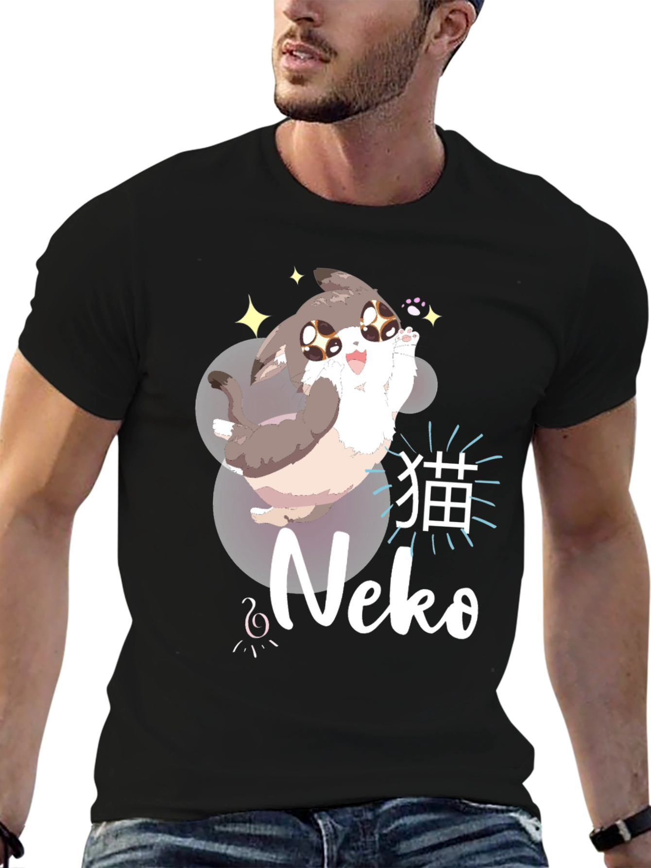Kawaii Neko Anime Style T-Shirt