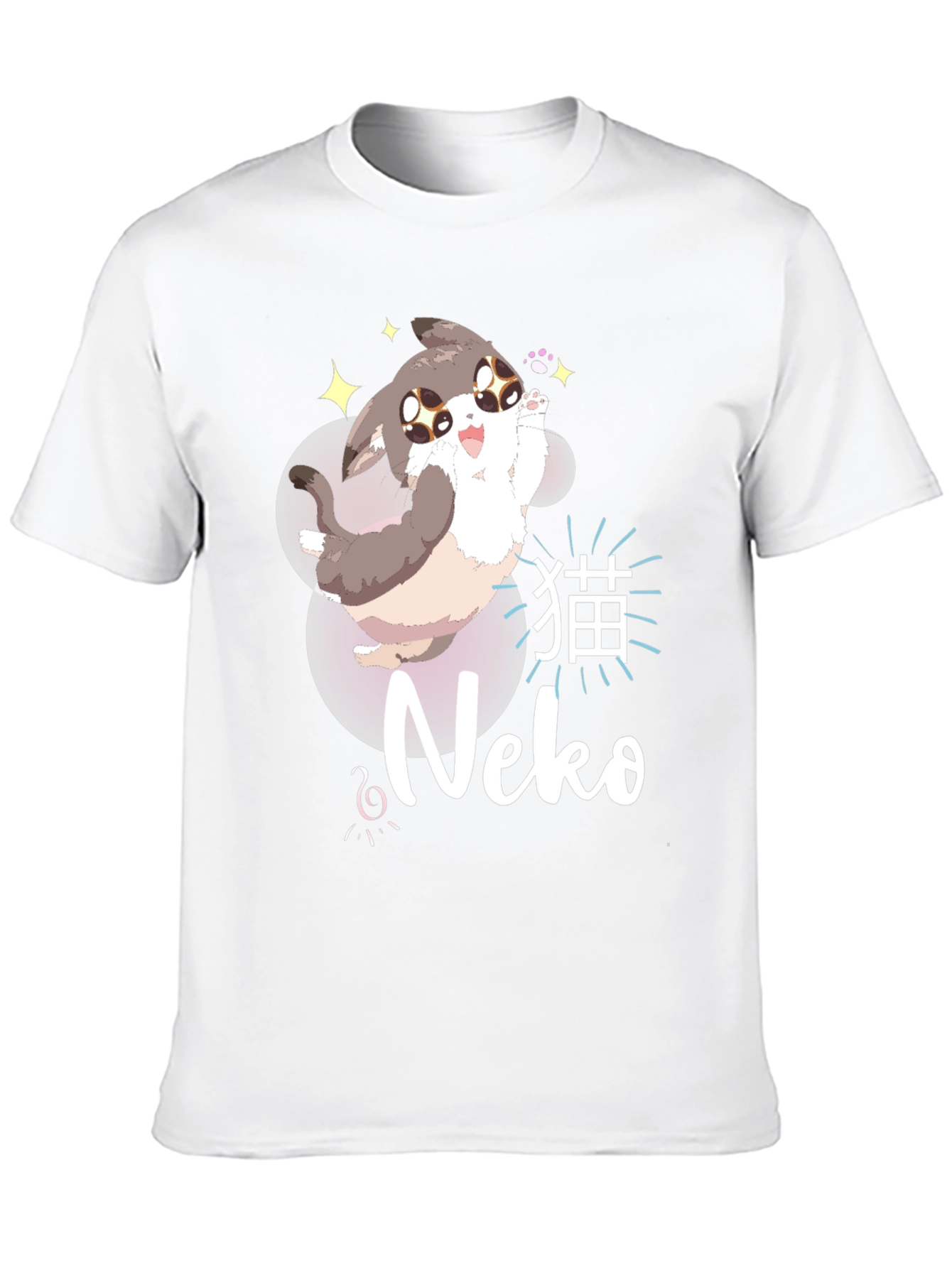 Kawaii Neko Anime Style T-Shirt