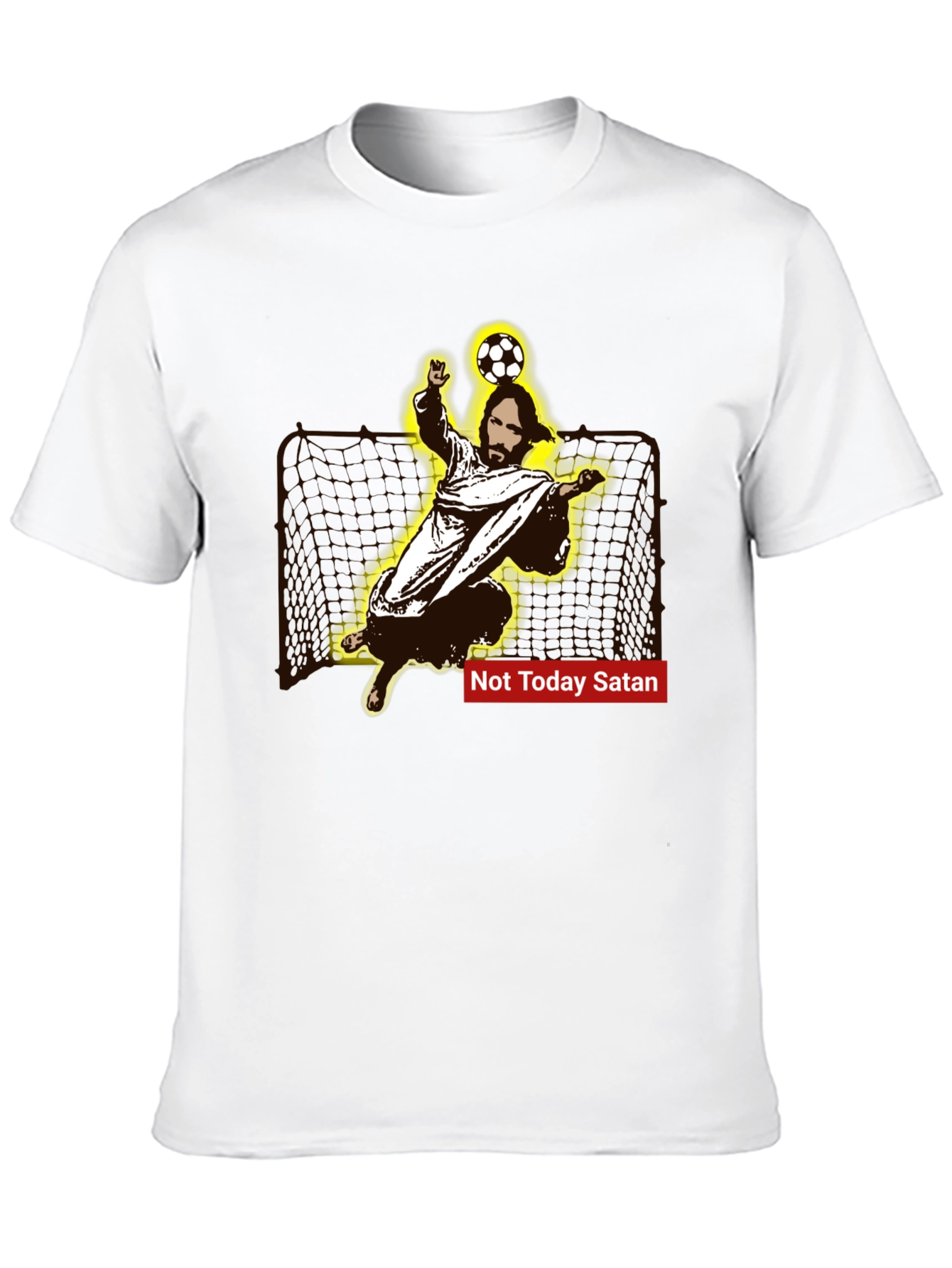 Jesus Soccer Save T-Shirt - Not Today Satan Tee