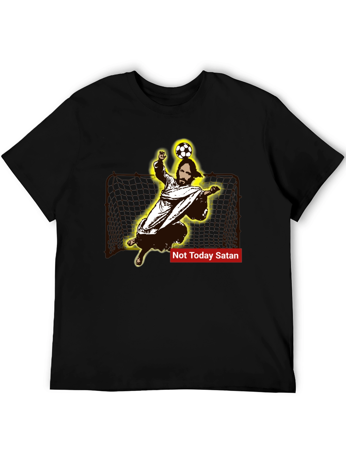 Jesus Soccer Save T-Shirt - Not Today Satan Tee