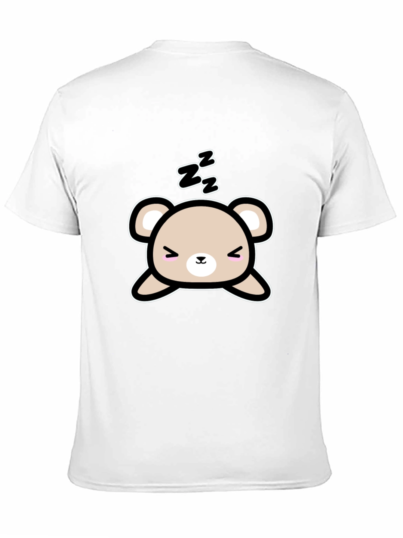 Cute Sleeping Bear Black T-Shirt