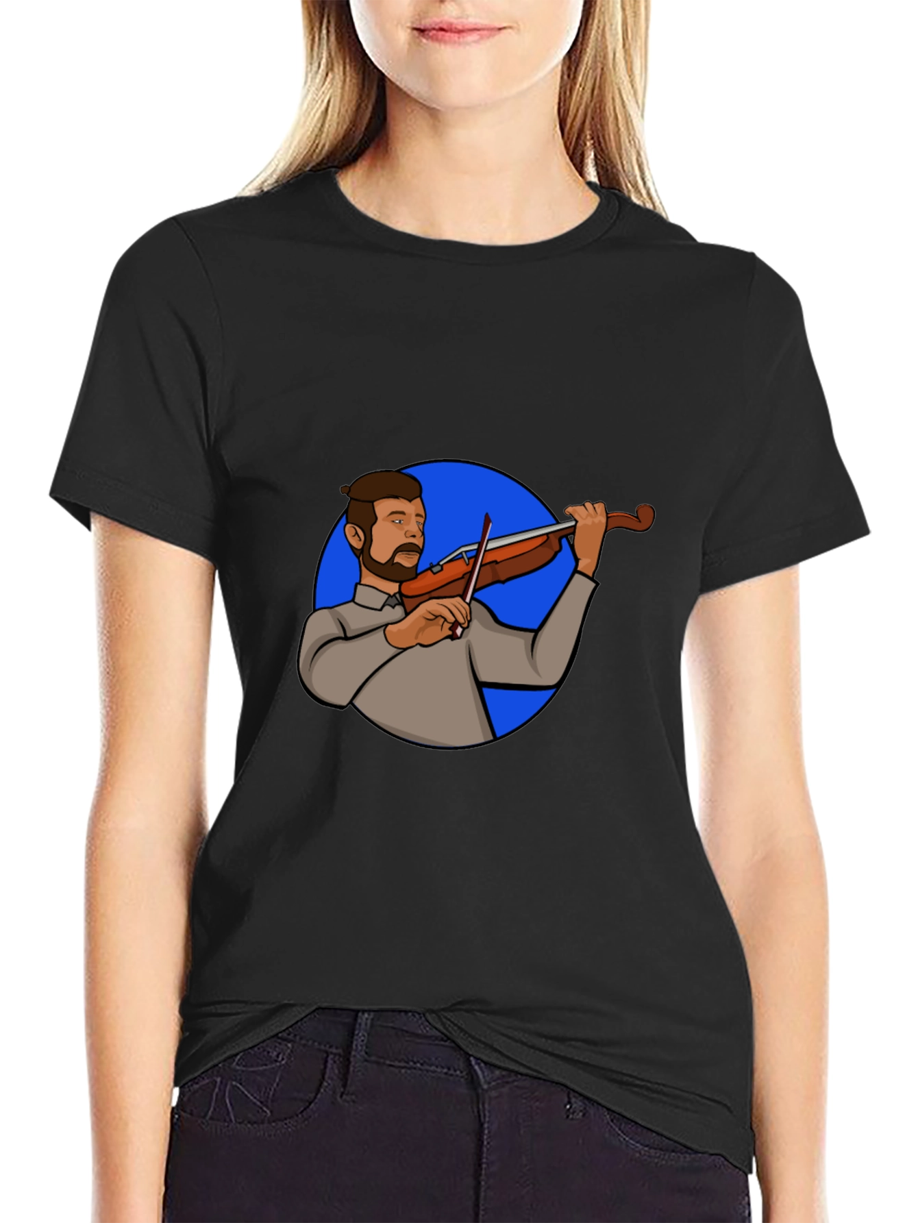 Violin Player Graphic Tee