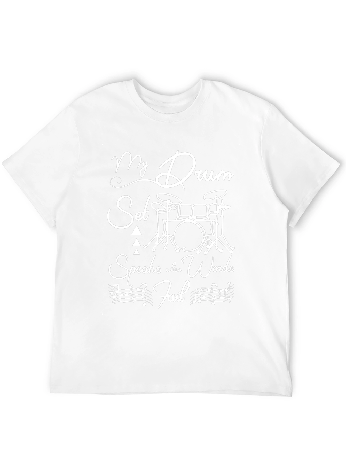 Drum Set Speaks Graphic T-Shirt