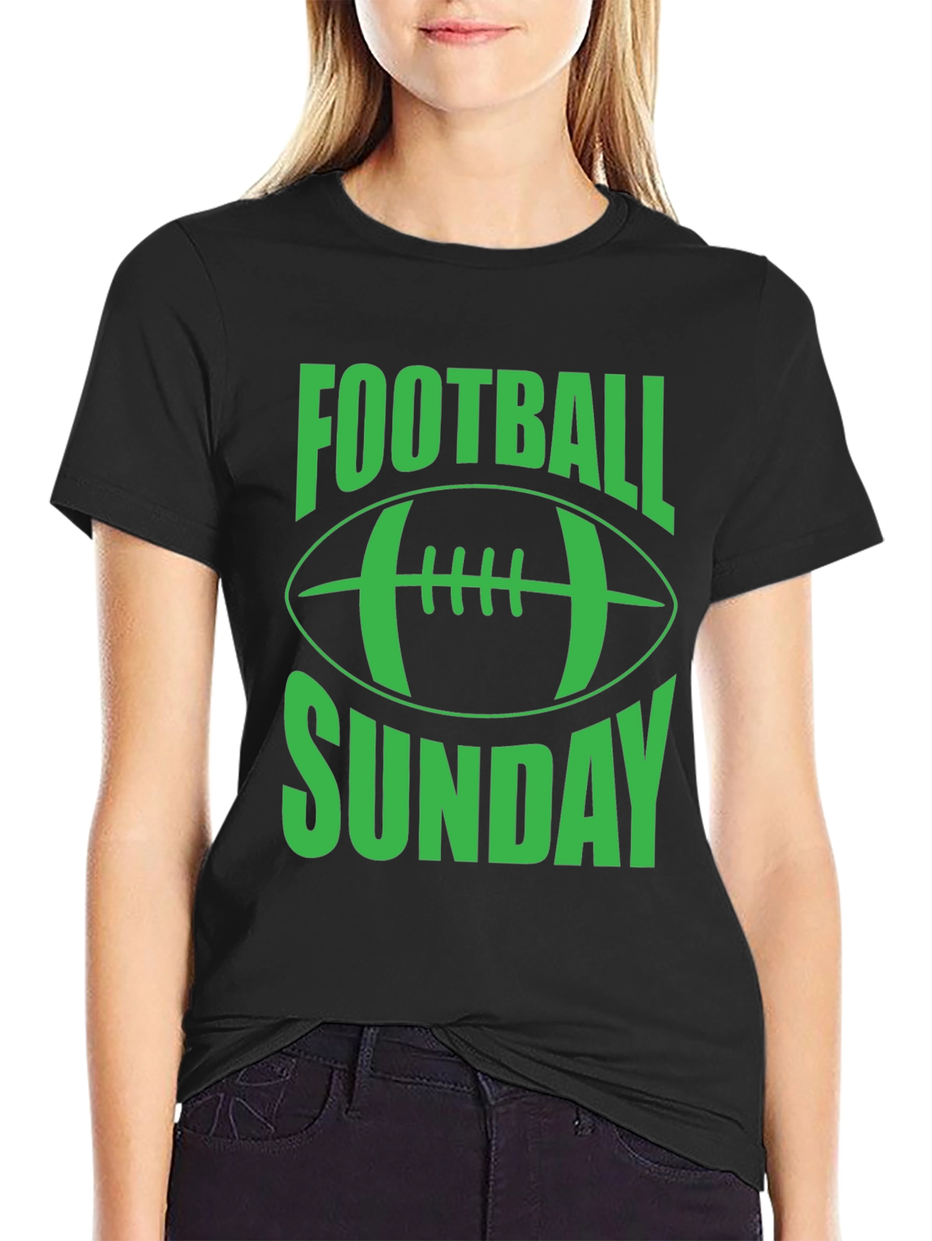 Football Sunday Graphic Tee - Black