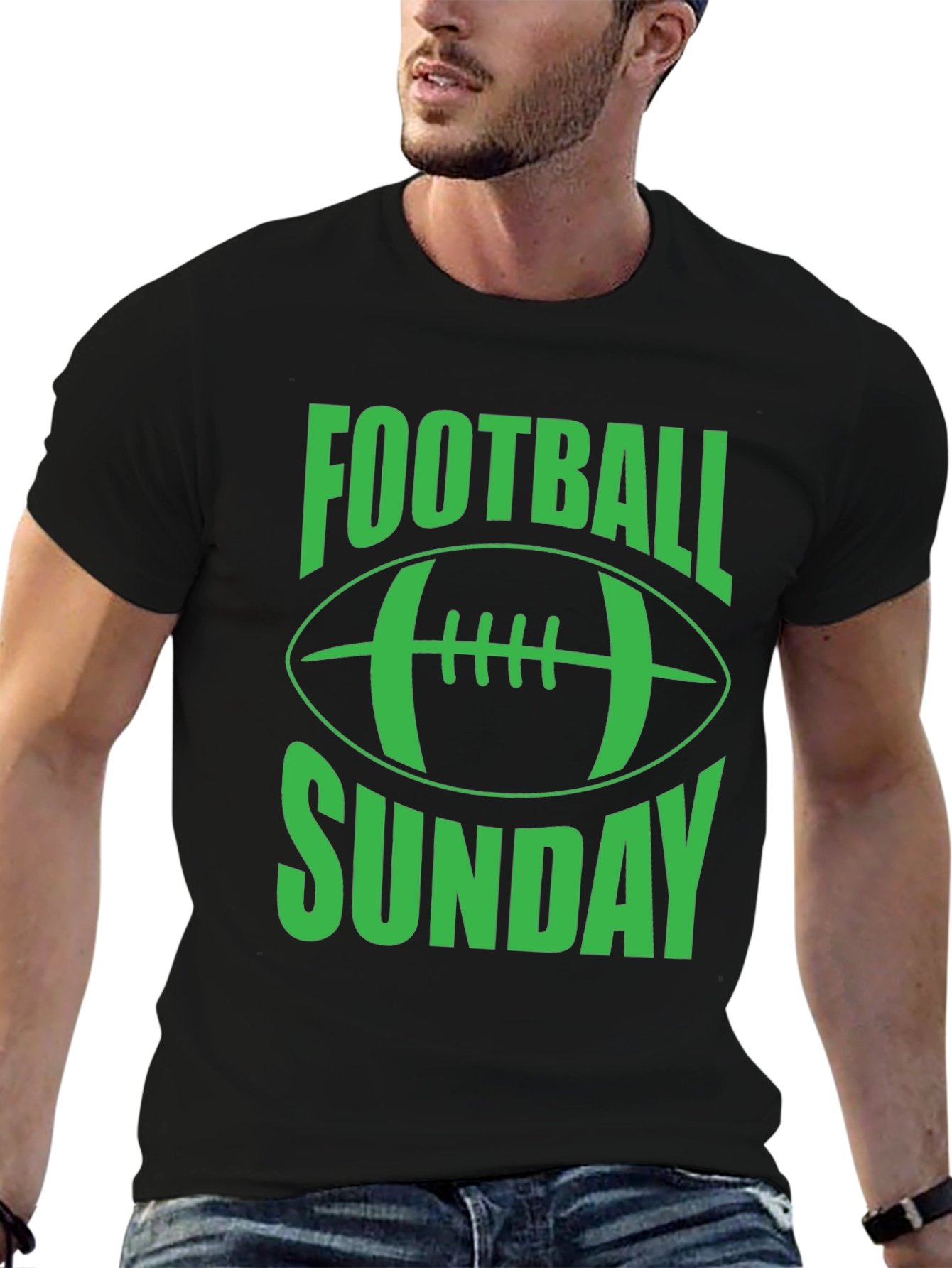 Football Sunday Graphic Tee - Black