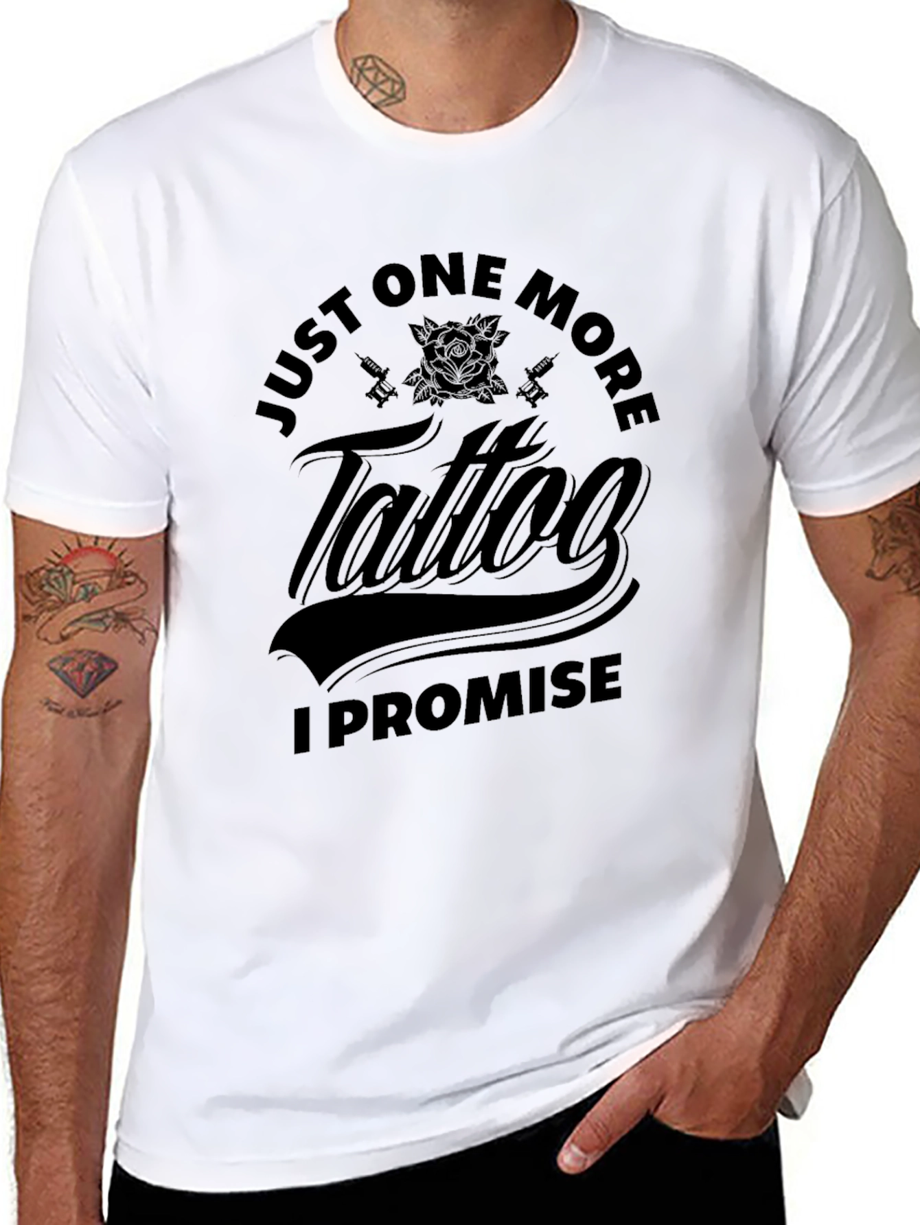 Just One More Tattoo Promise Black Graphic Tee