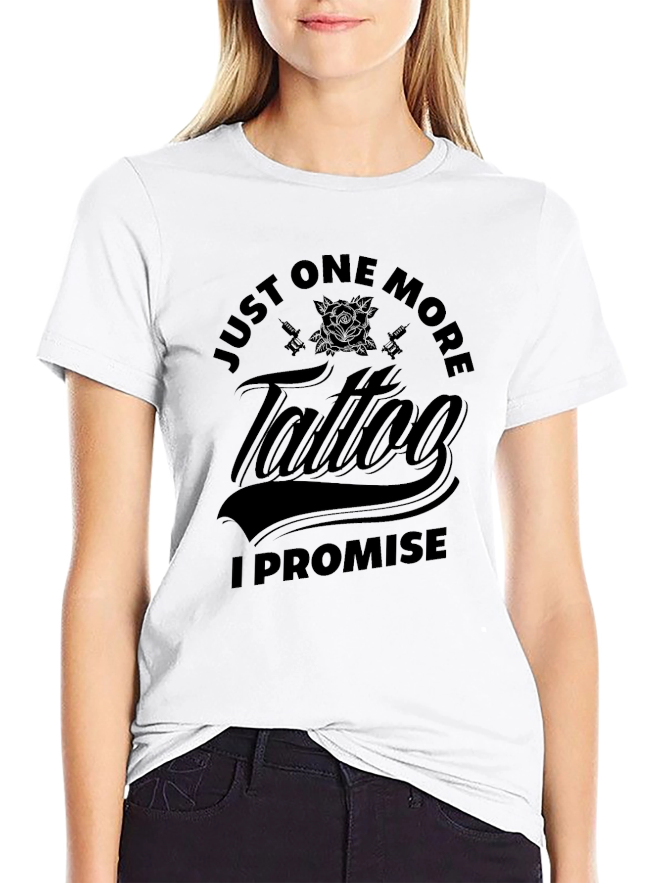 Just One More Tattoo Promise Black Graphic Tee