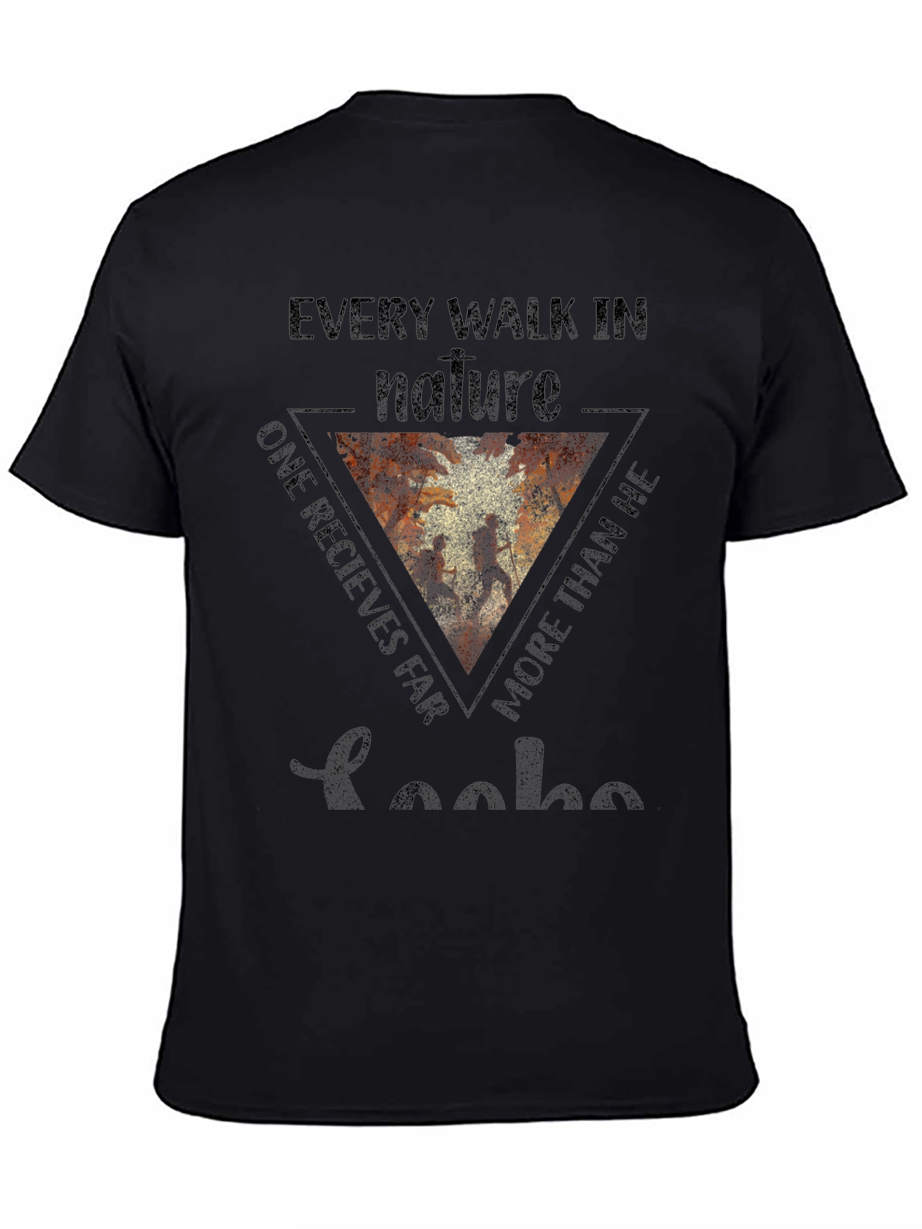 Nature Walk T-Shirt - Mens Black Graphic Tee
