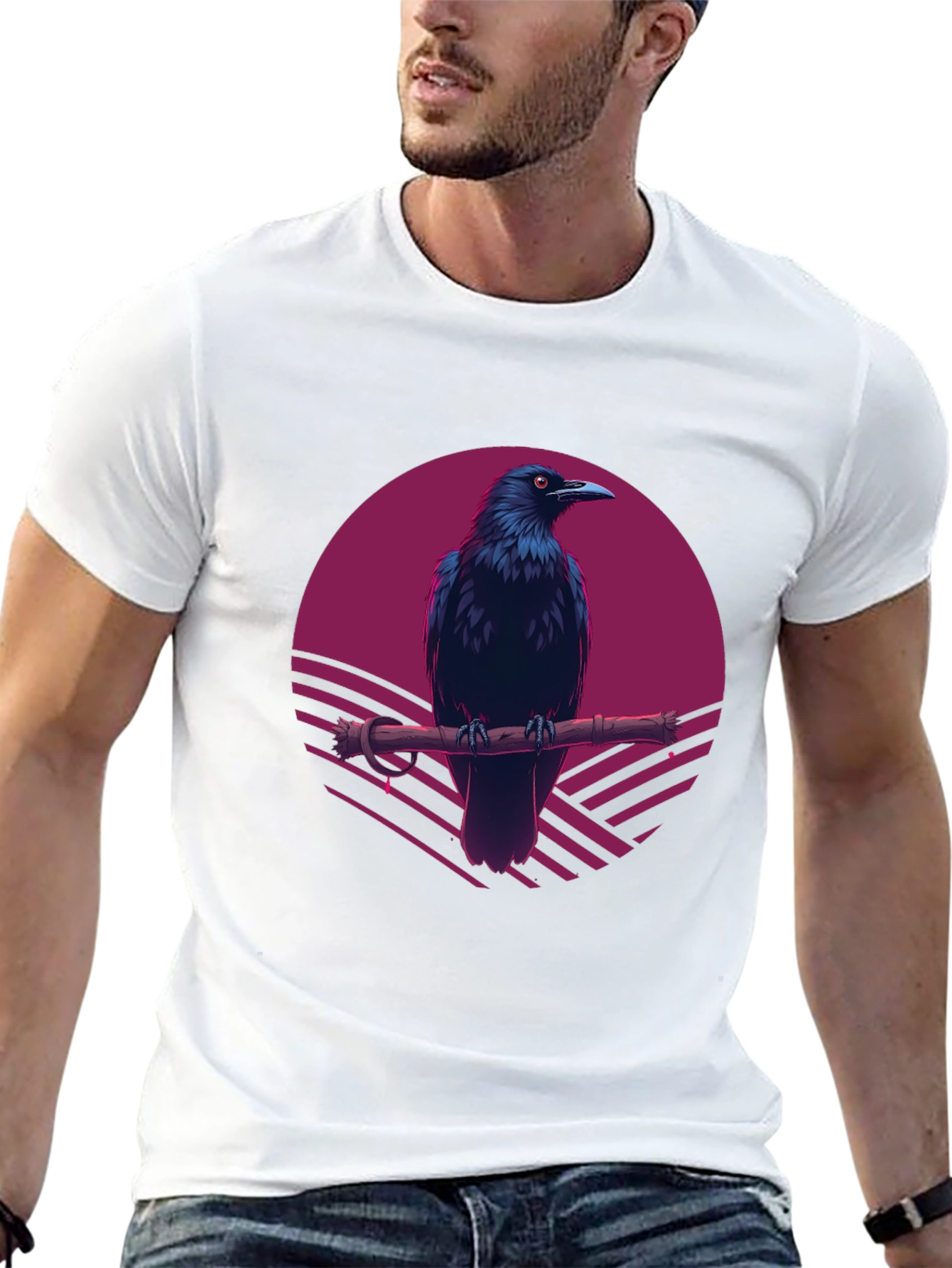 Raven Sunset T-Shirt - Gothic Style