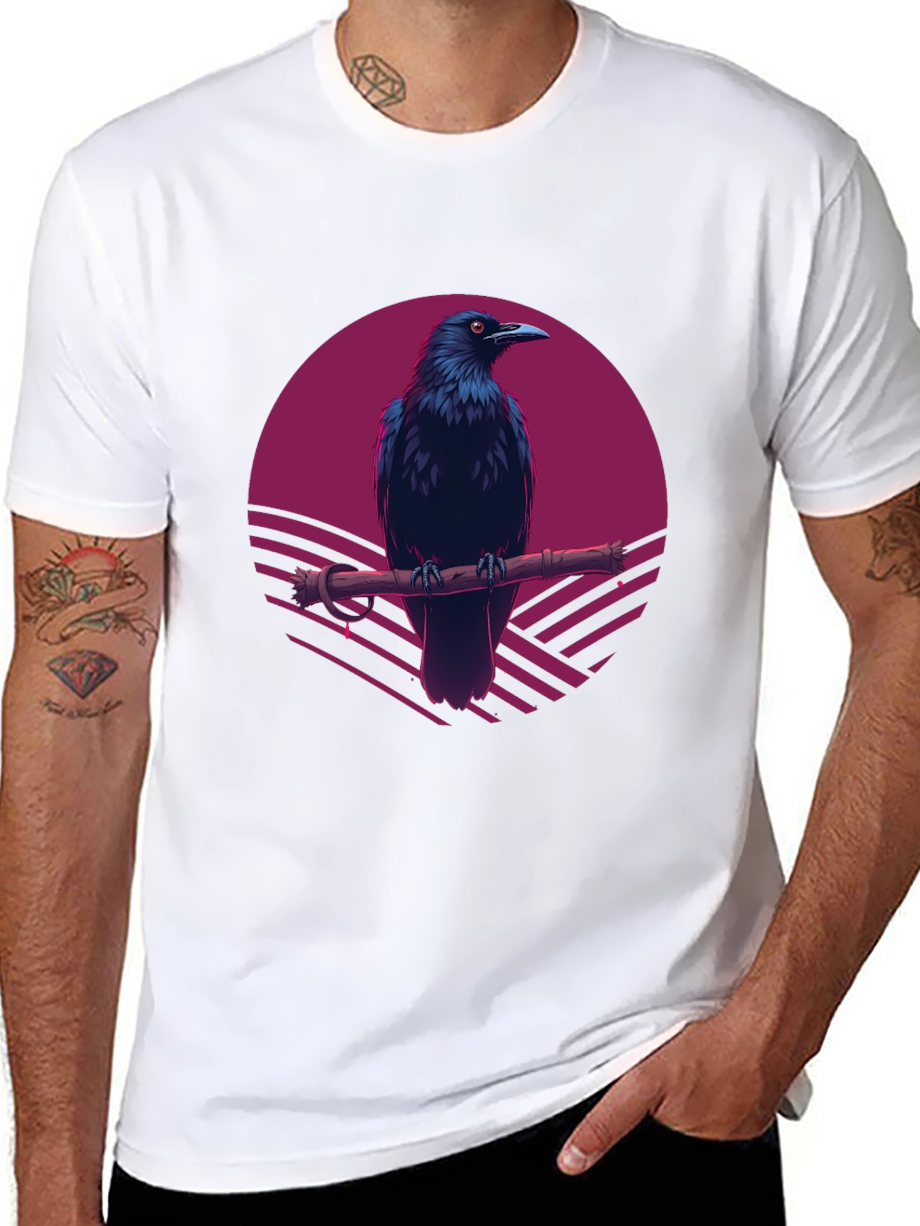 Raven Sunset T-Shirt - Gothic Style