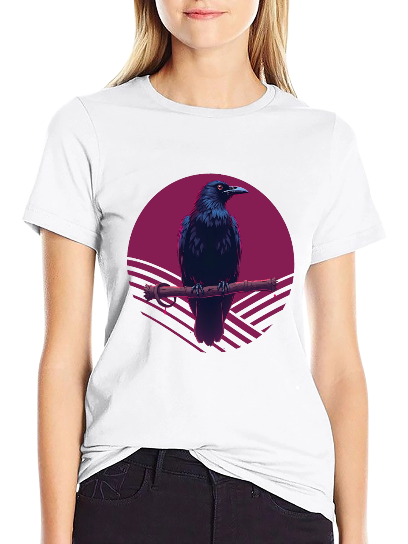 Raven Sunset T-Shirt - Gothic Style
