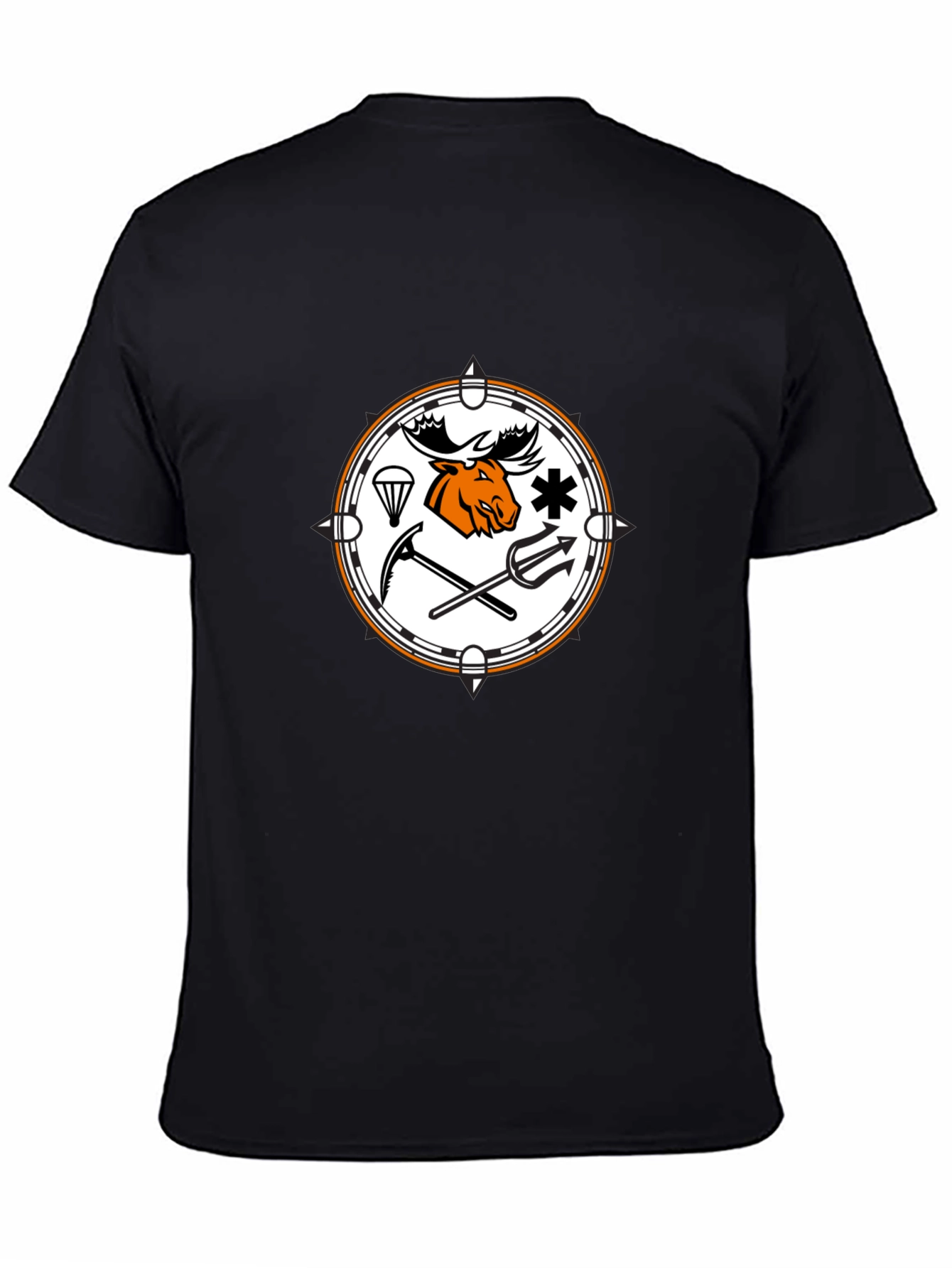 Moose Emblem Graphic T-Shirt - Classic Black Tee