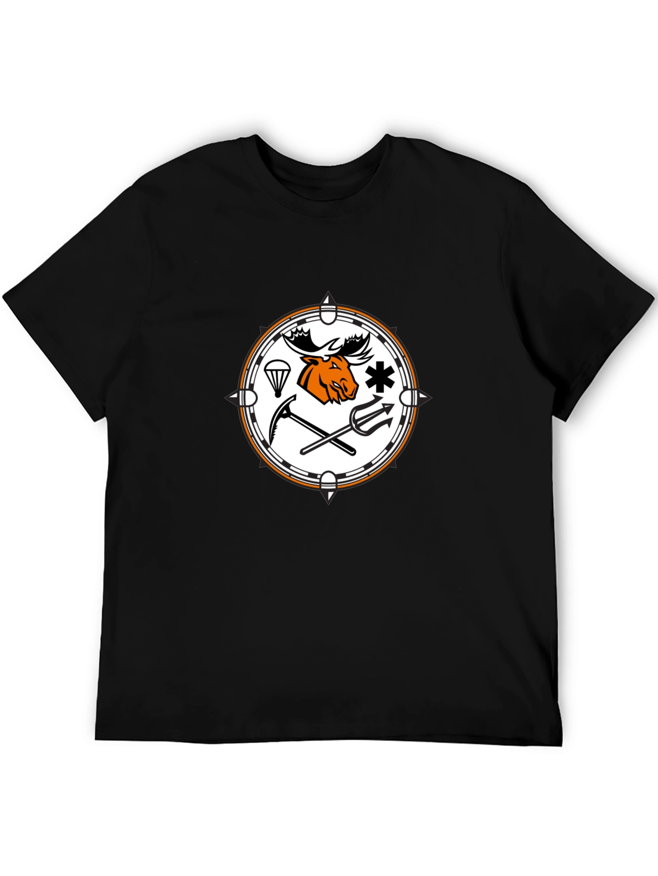 Moose Emblem Graphic T-Shirt - Classic Black Tee