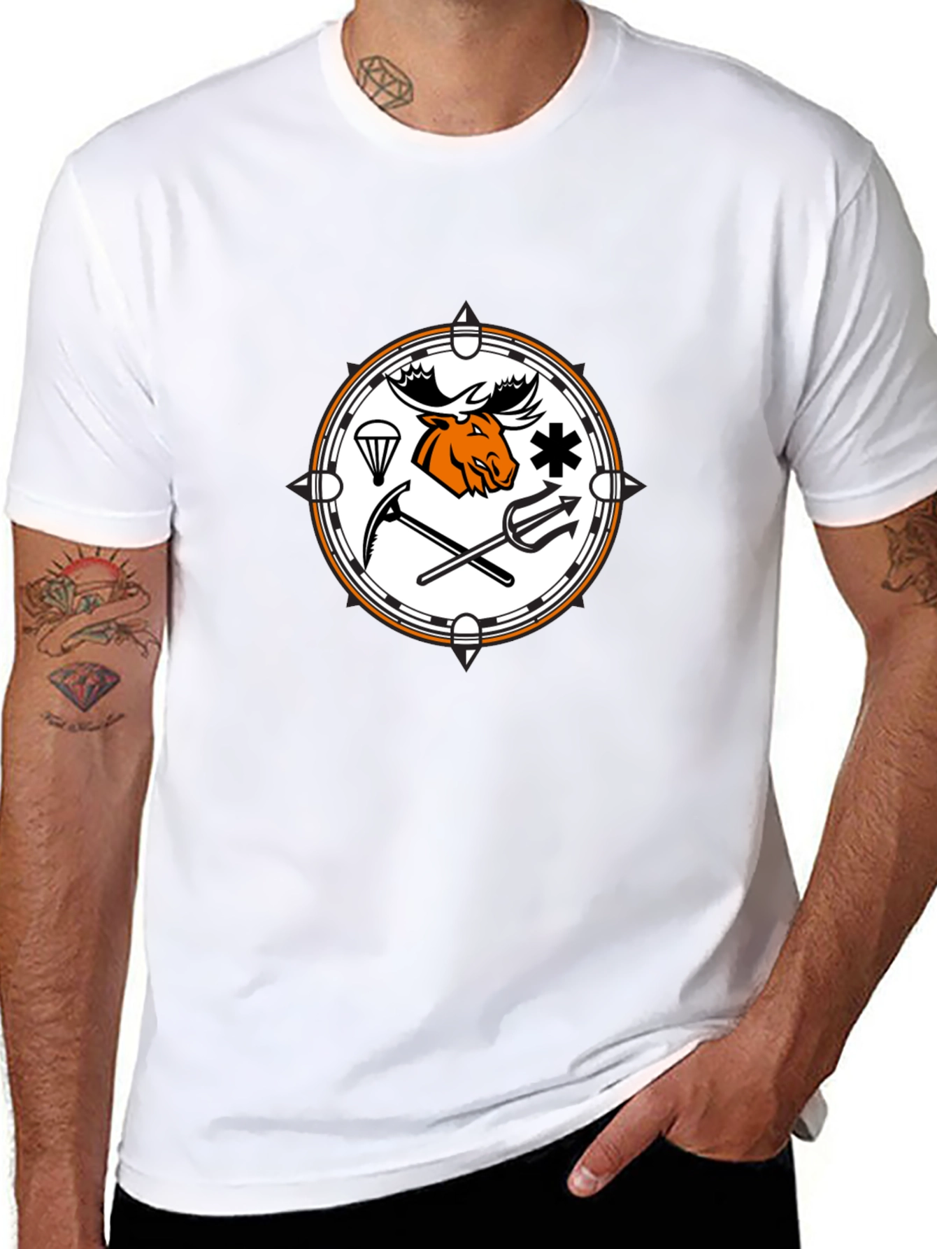 Moose Emblem Graphic T-Shirt - Classic Black Tee