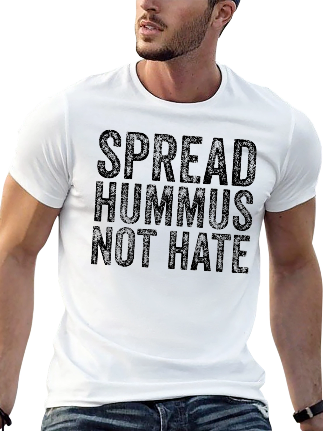 Spread Hummus Not Hate T-Shirt - Positive Message Tee