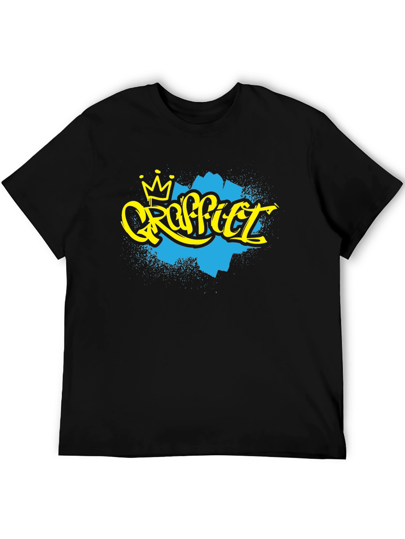 Graffiti Art Crown Black T-Shirt