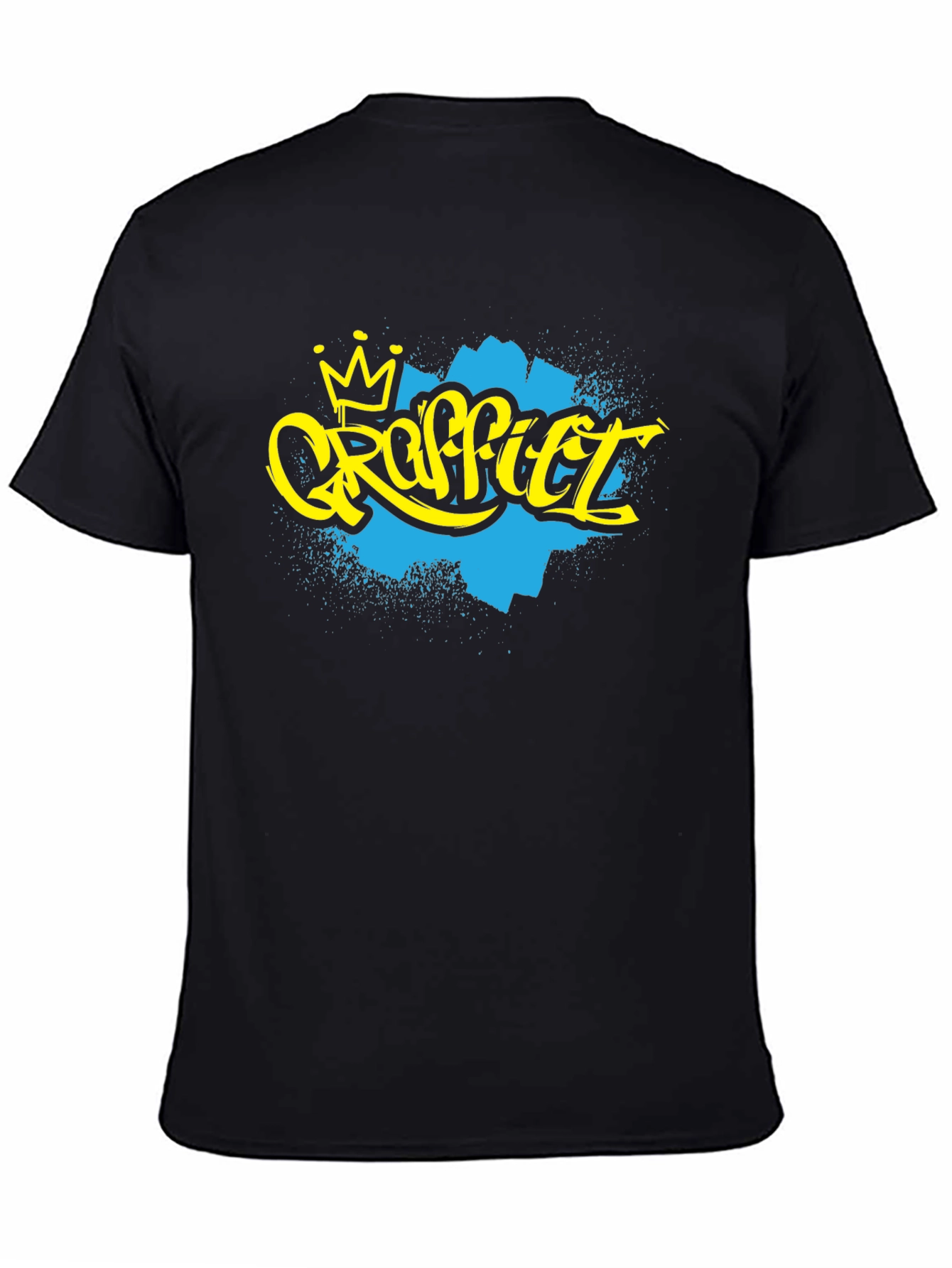 Graffiti Art Crown Black T-Shirt