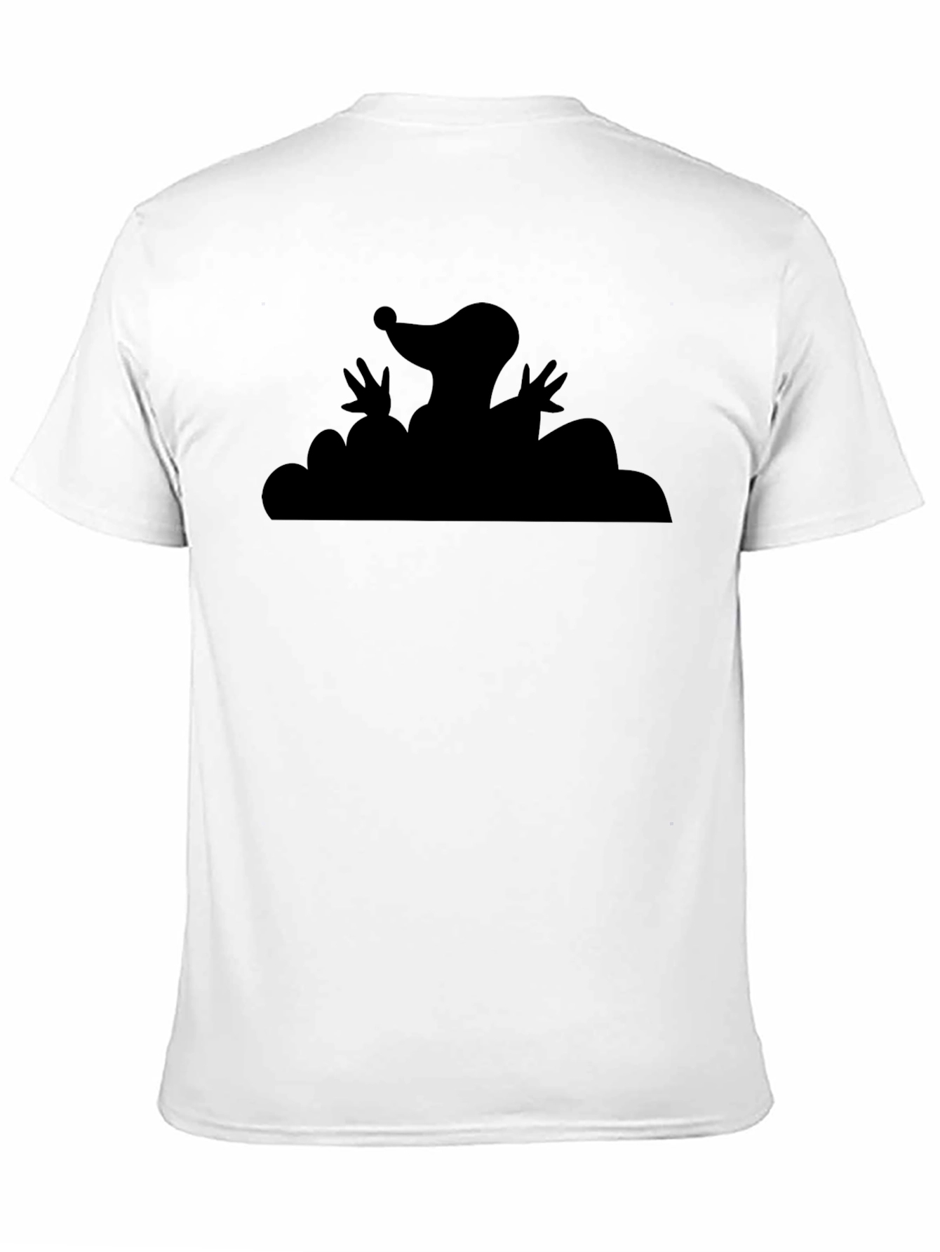 Mole Cartoon Graphic Tee - Black T-Shirt