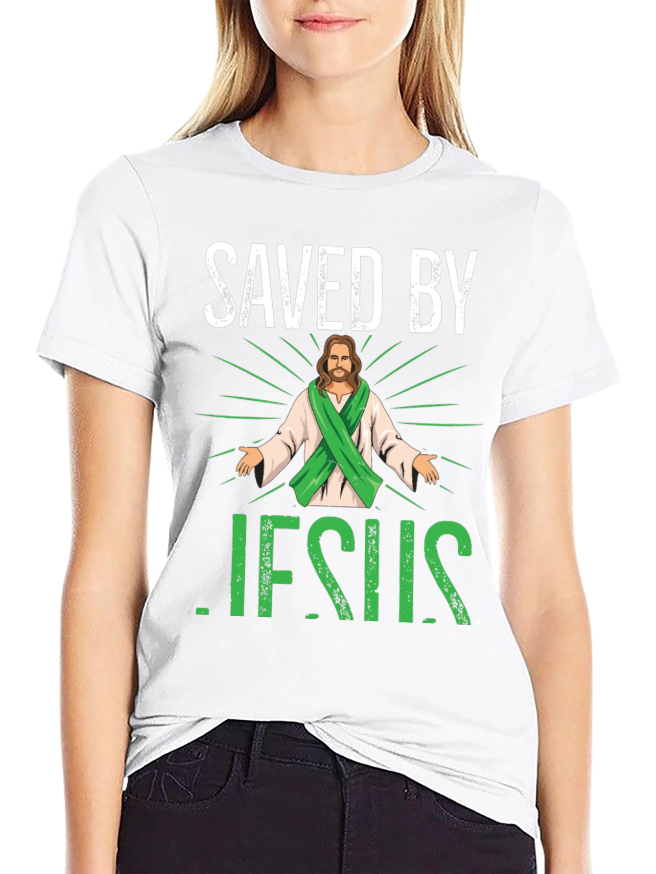 Saved by Jesus Graphic T-Shirt