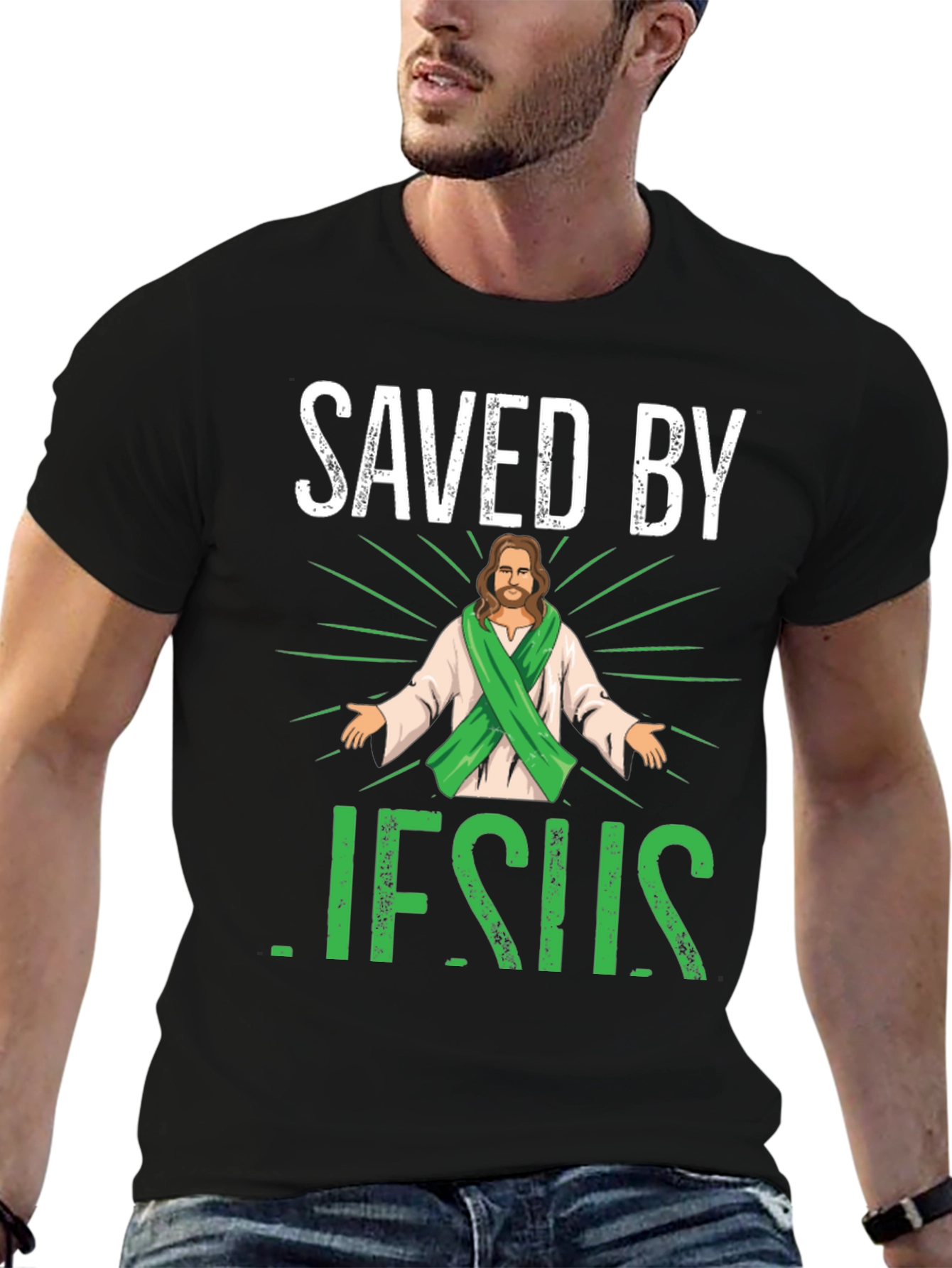 Saved by Jesus Graphic T-Shirt