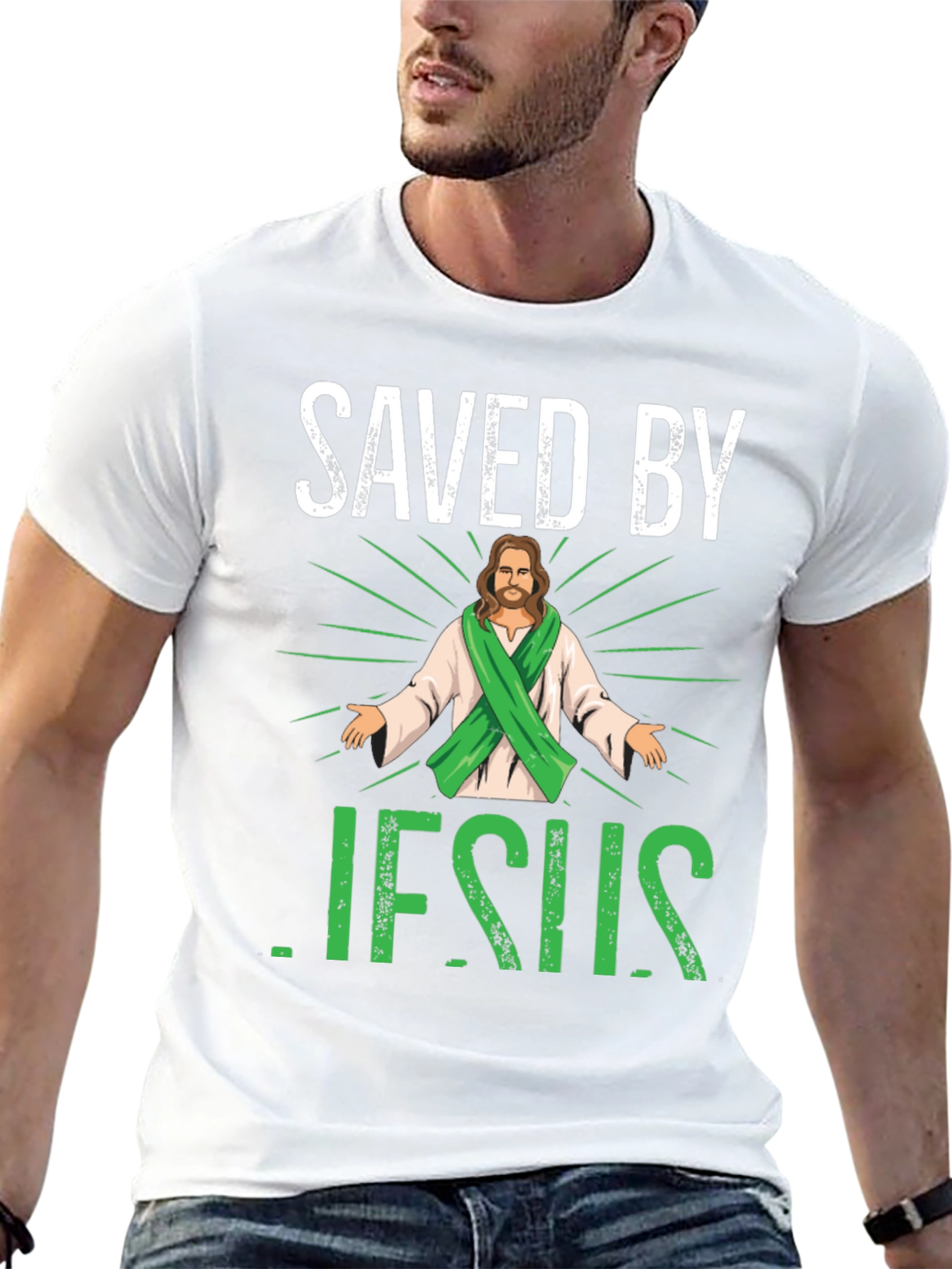 Saved by Jesus Graphic T-Shirt