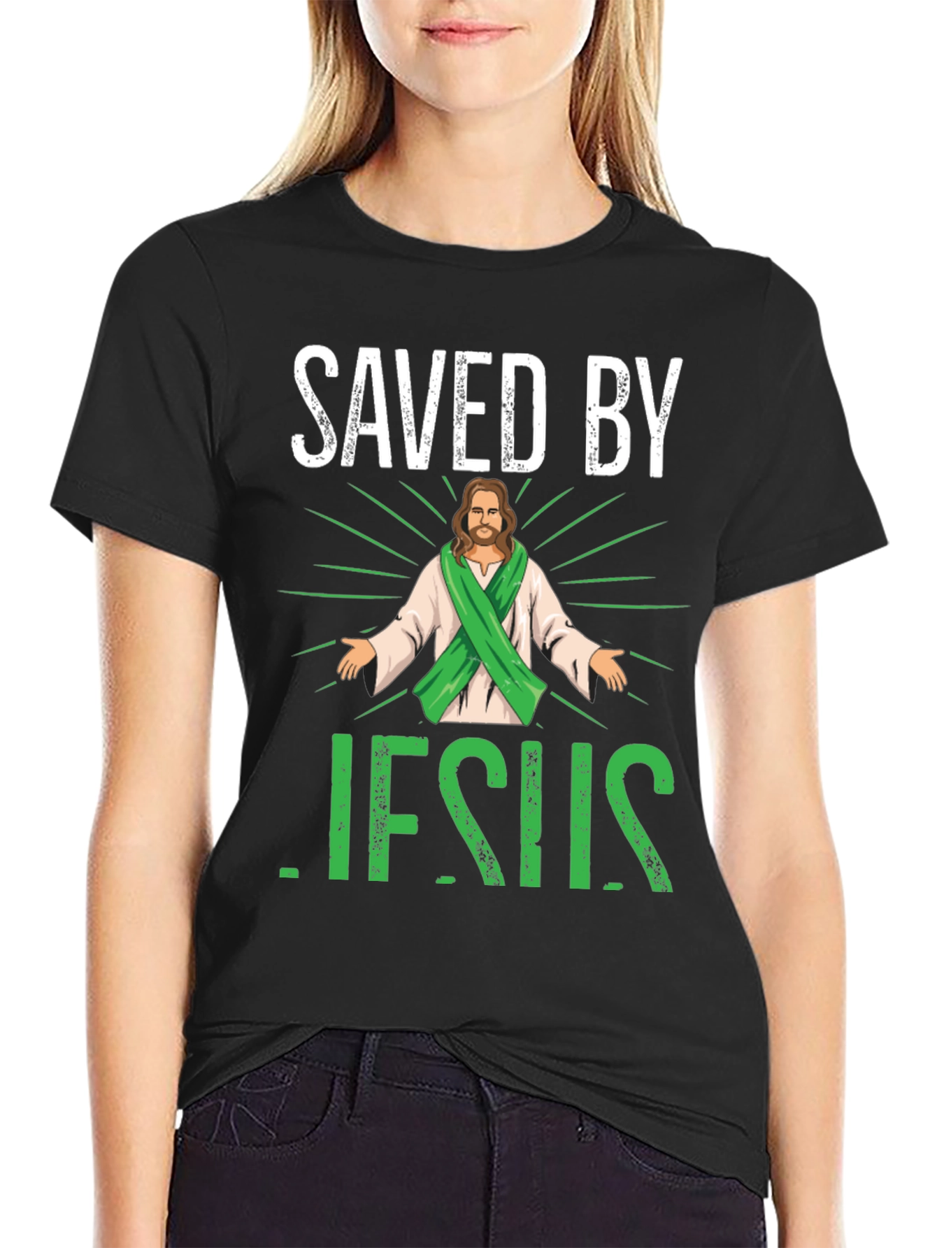 Saved by Jesus Graphic T-Shirt