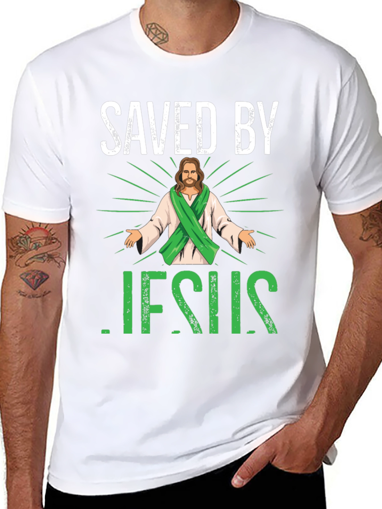 Saved by Jesus Graphic T-Shirt