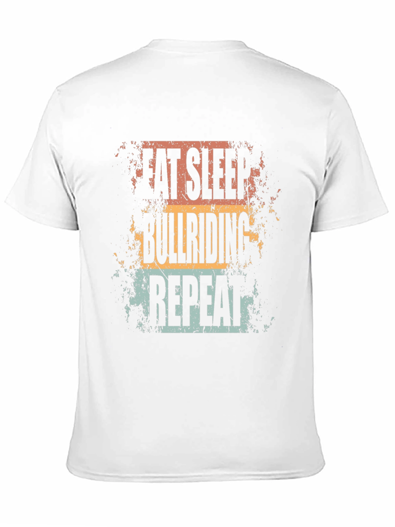 Eat Sleep Bull Riding Repeat Black T-Shirt