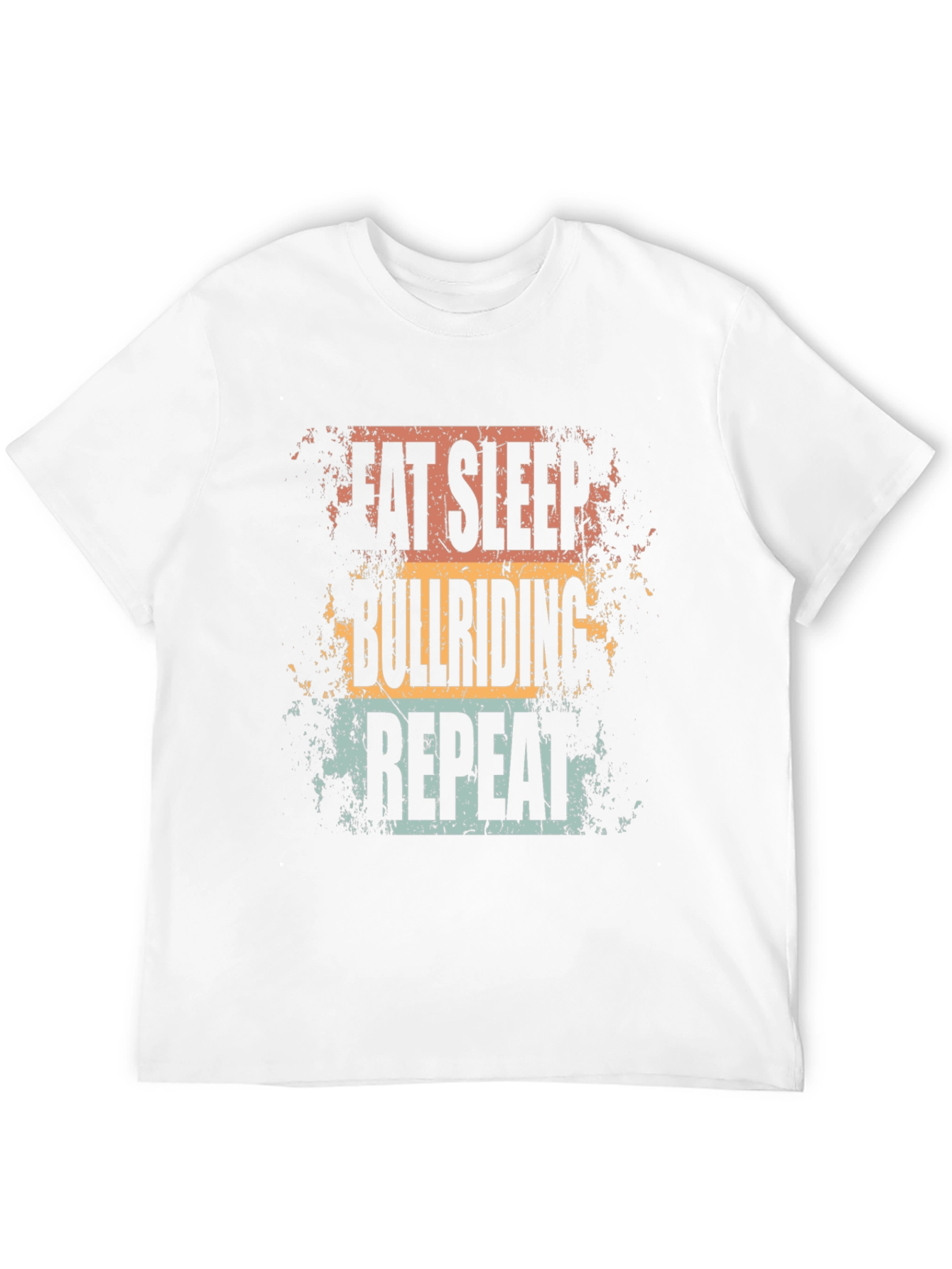 Eat Sleep Bull Riding Repeat Black T-Shirt