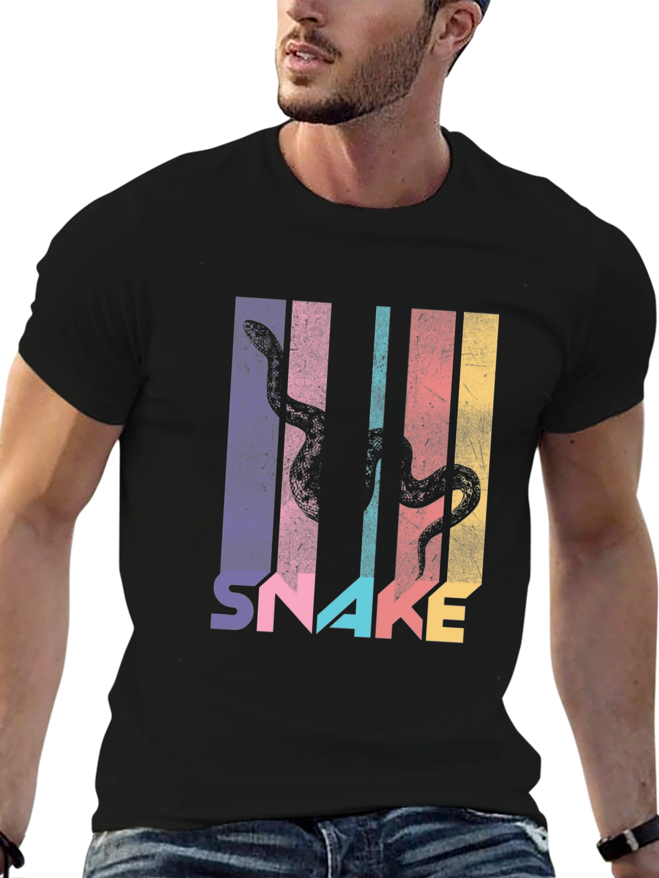 Retro Snake T-Shirt - Stylish Graphic Tee