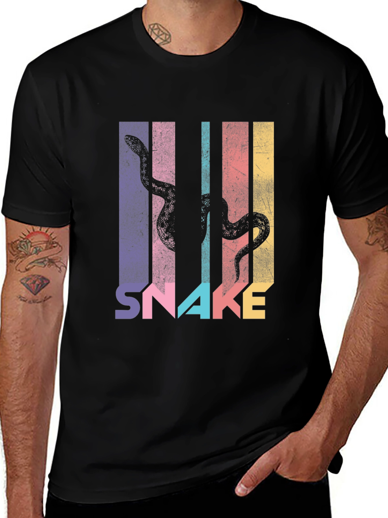 Retro Snake T-Shirt - Stylish Graphic Tee