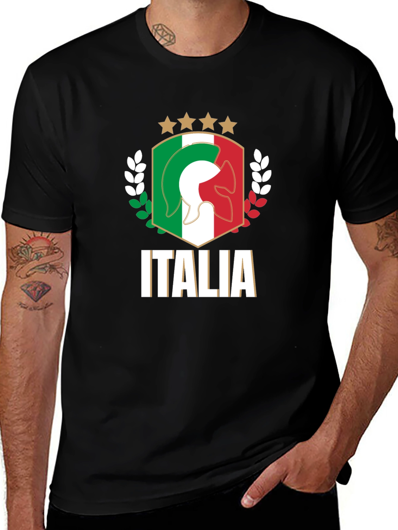 Italia T-Shirt Black Italian Pride