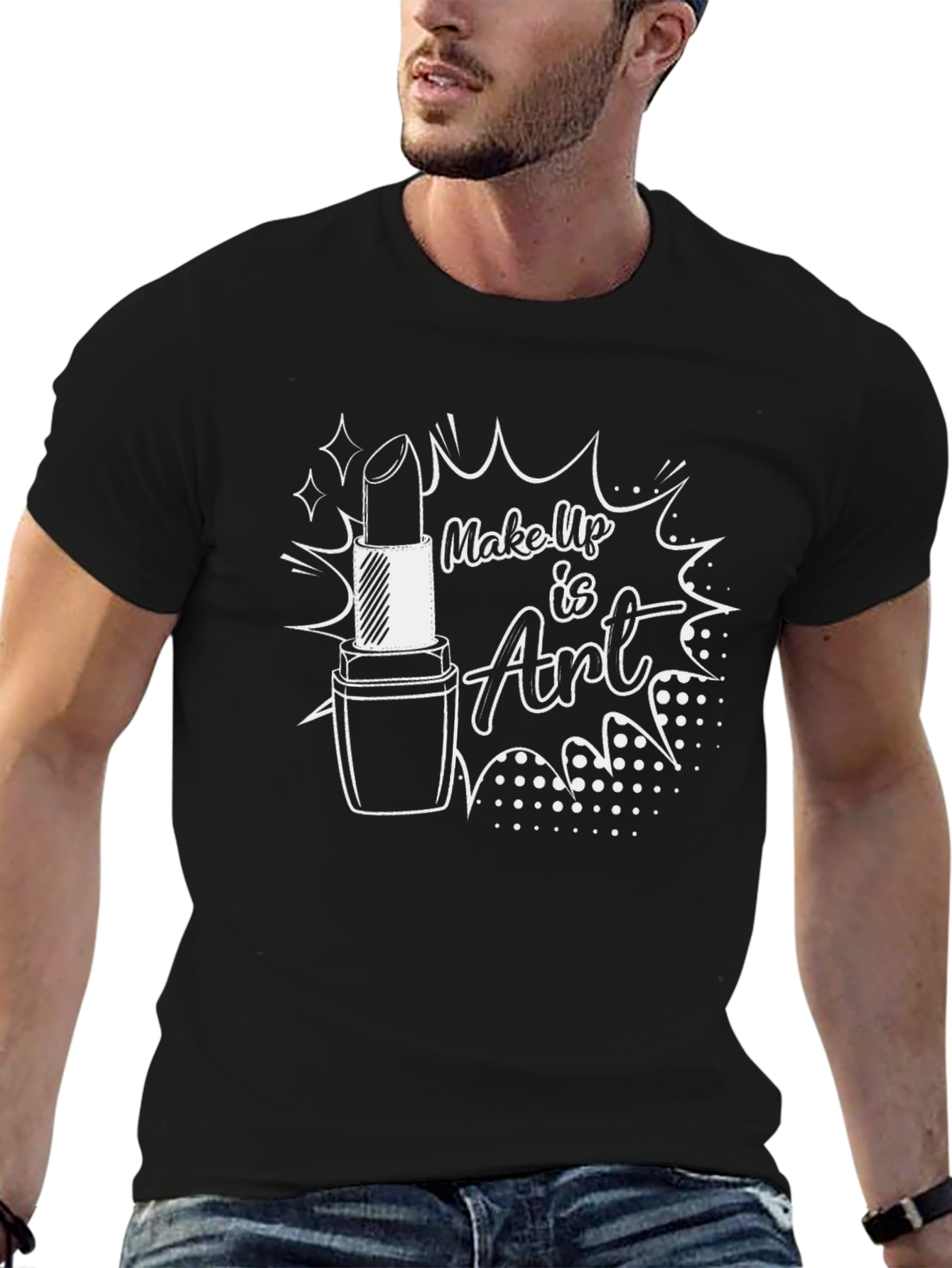 Makeup is Art Black Graphic Tee