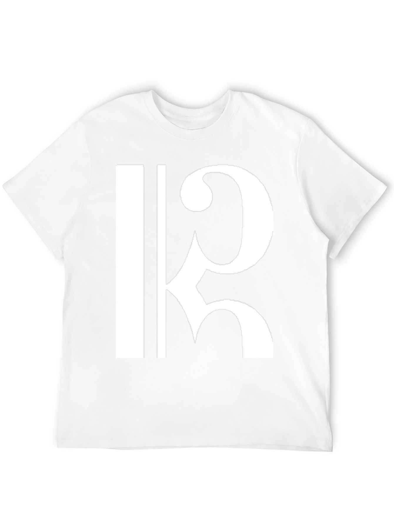 Stylish Black T-Shirt with White K Letter Design