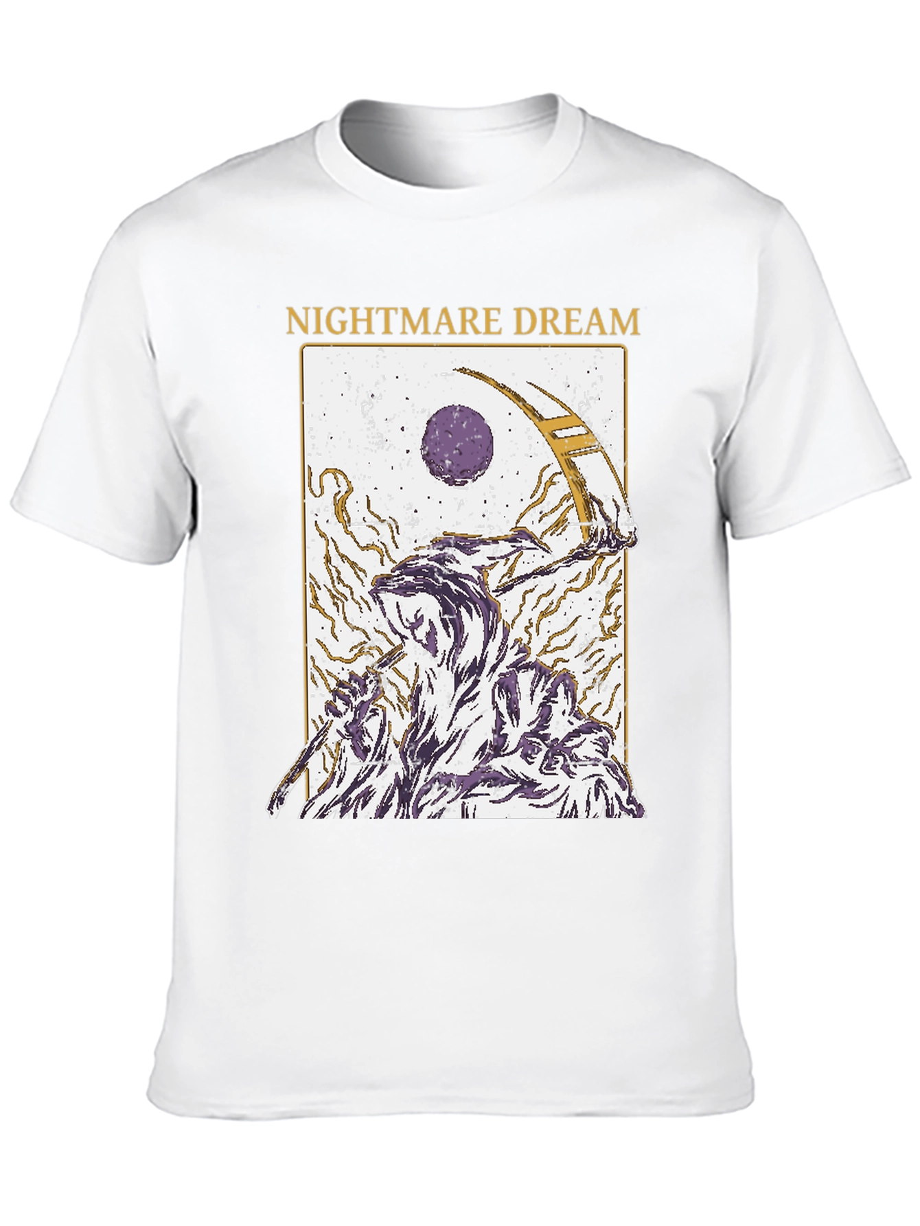 Nightmare Dream Graphic Print Black T-Shirt