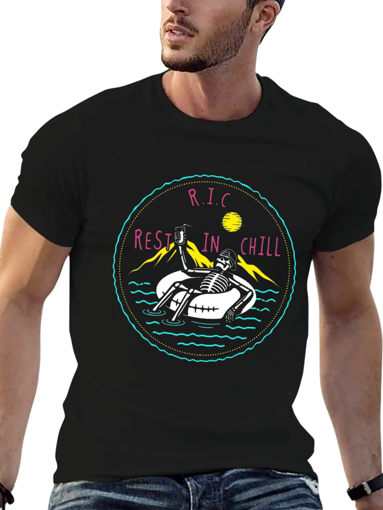 Rest in Chill T-Shirt - Skeleton Summer Vibes