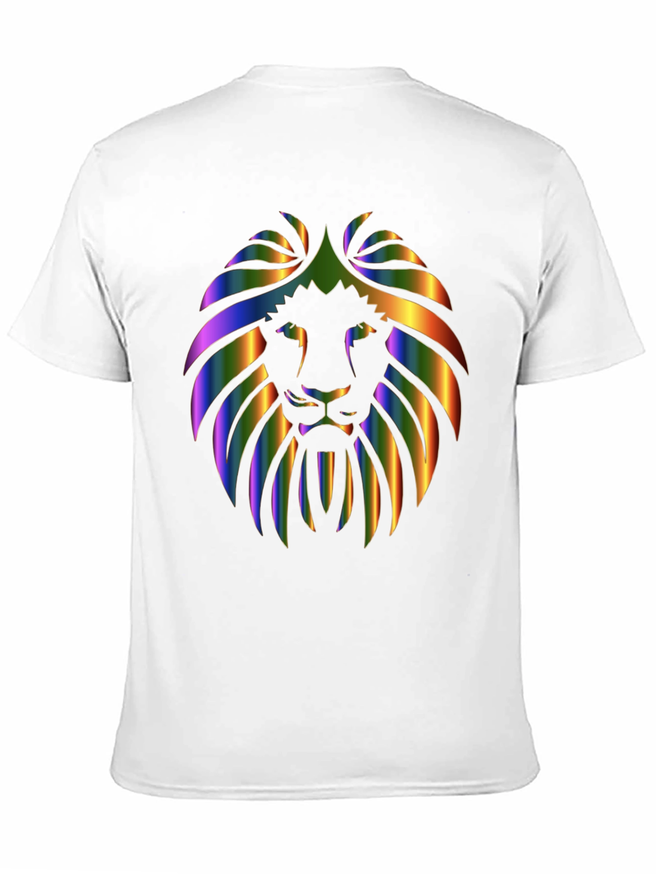 Rainbow Lion Graphic Black T-Shirt