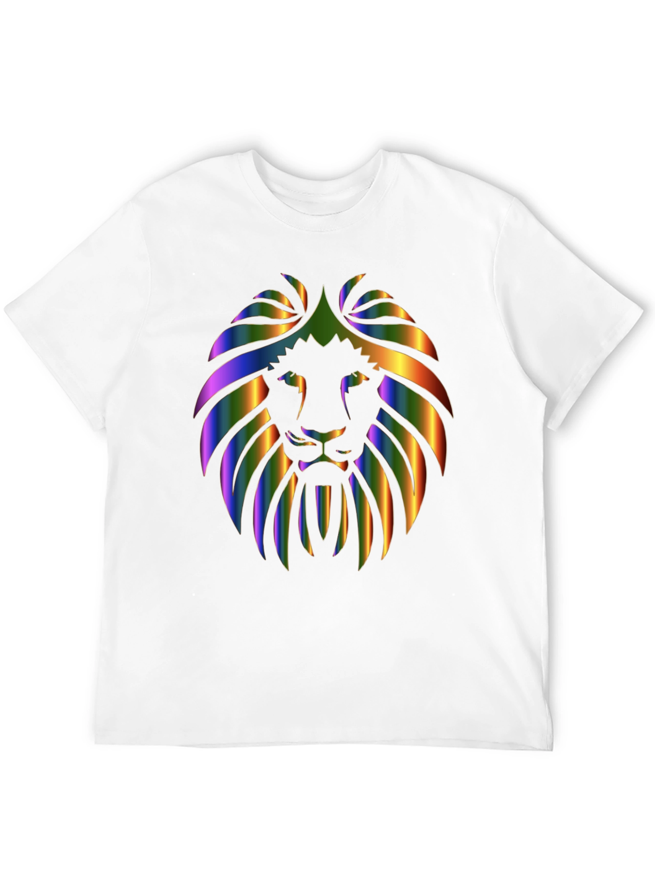 Rainbow Lion Graphic Black T-Shirt