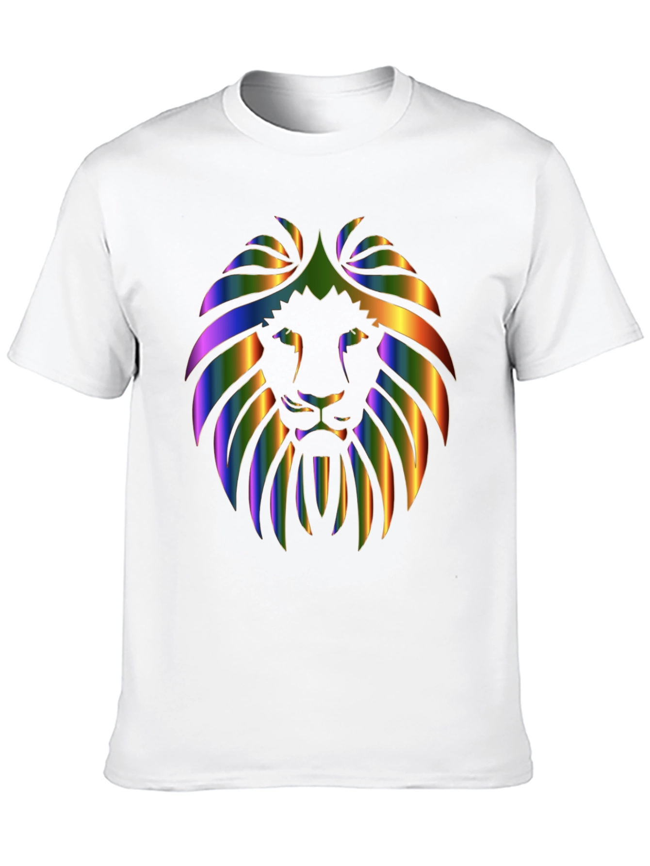 Rainbow Lion Graphic Black T-Shirt