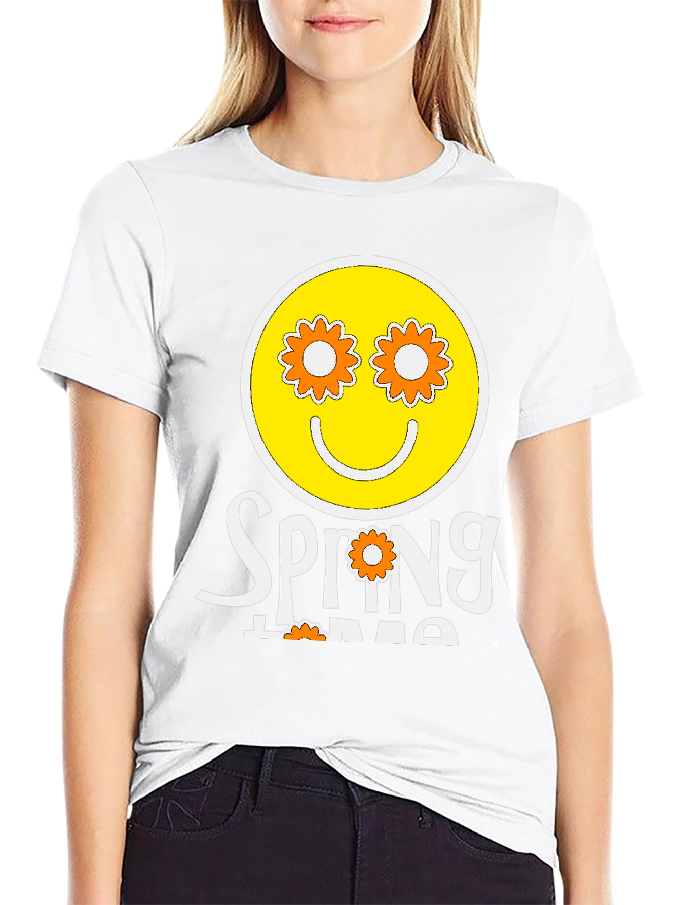 Retro Spring Time Flower Graphic T-Shirt