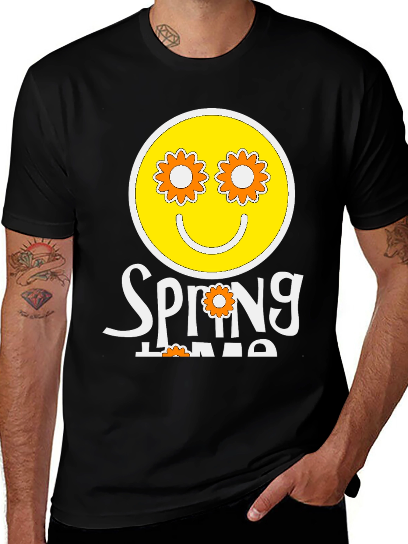 Retro Spring Time Flower Graphic T-Shirt