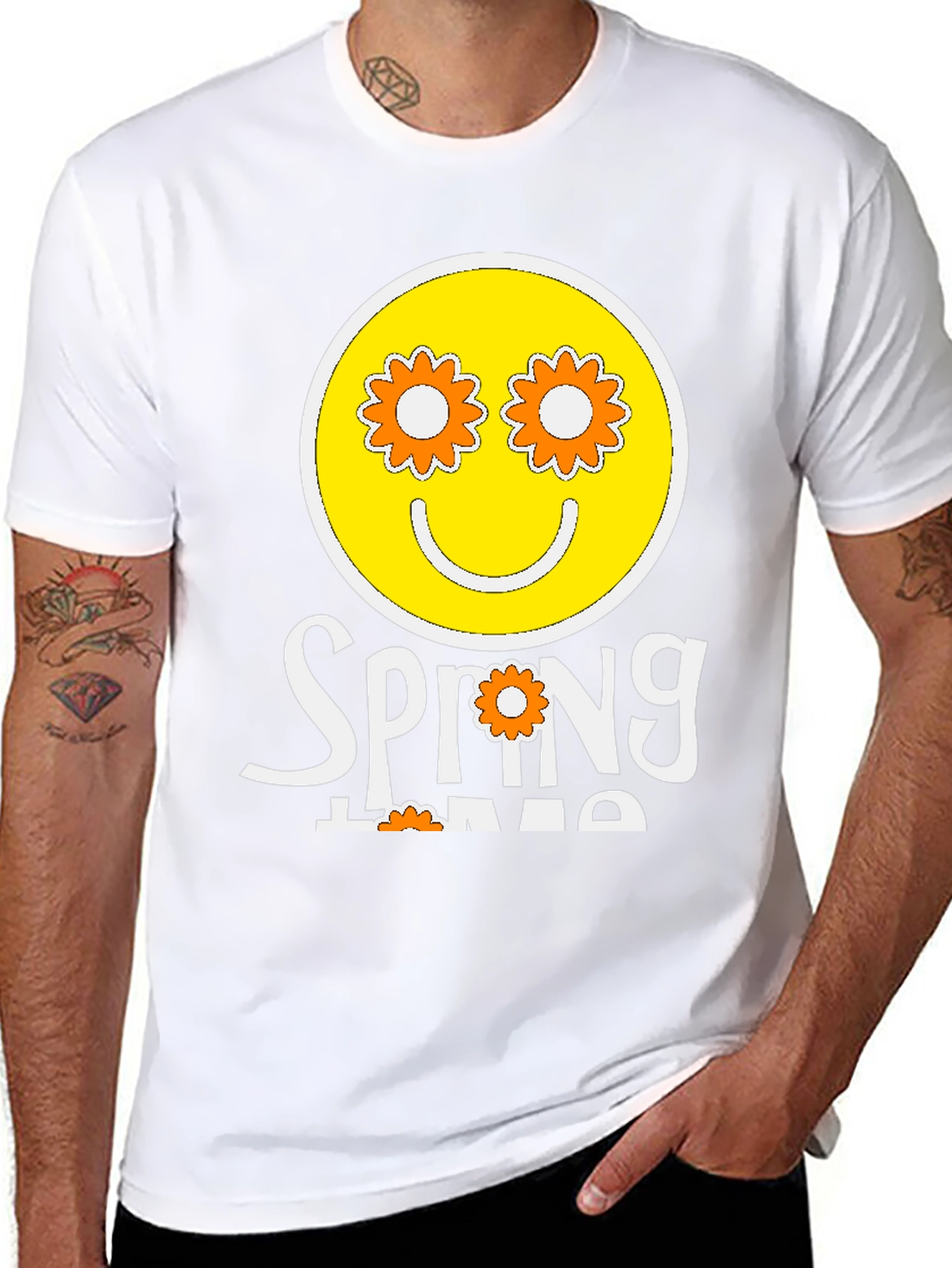 Retro Spring Time Flower Graphic T-Shirt