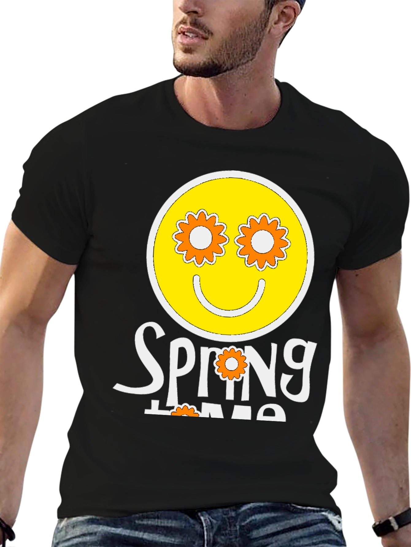 Retro Spring Time Flower Graphic T-Shirt
