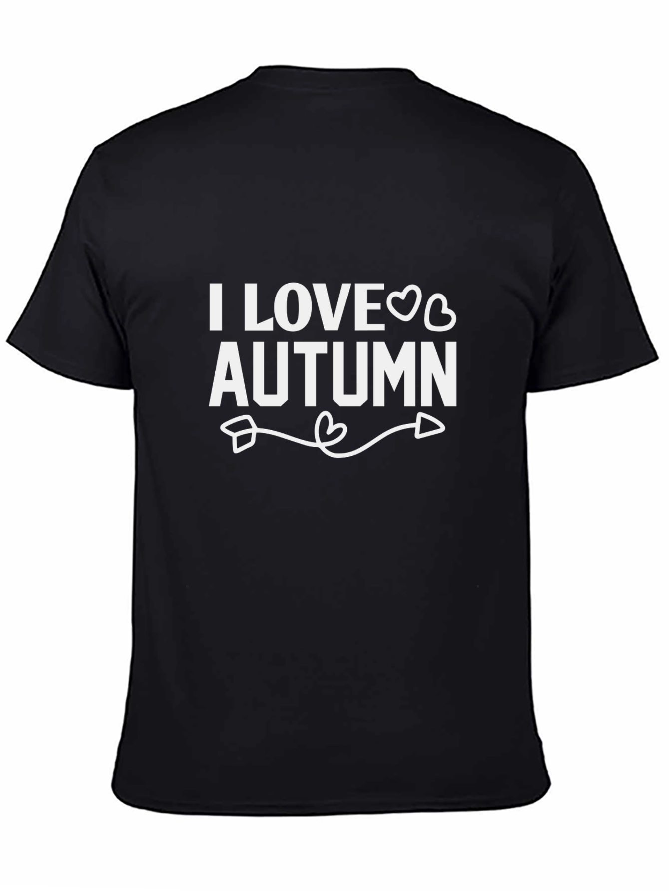 I Love Autumn Black T-Shirt