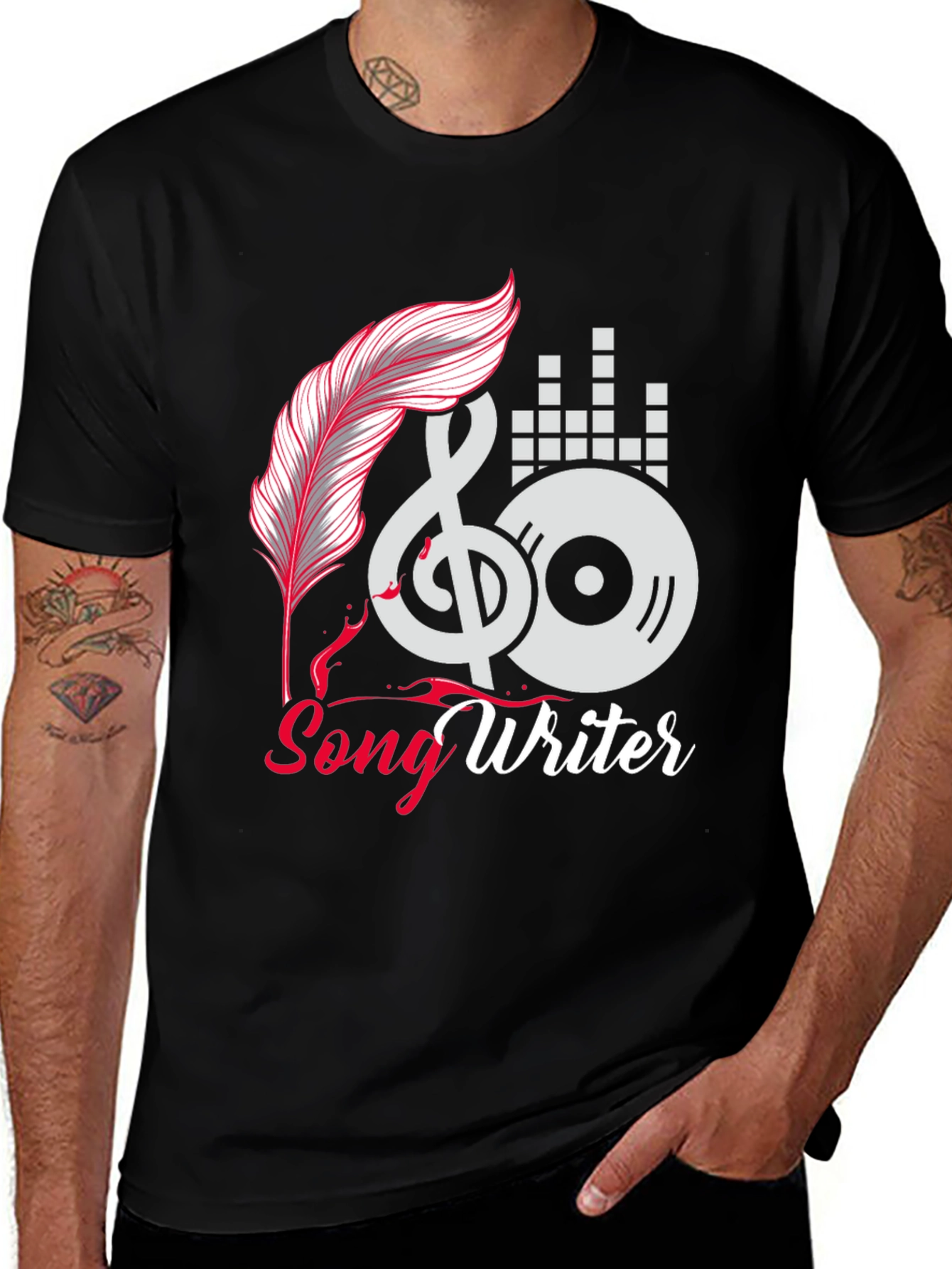 Songwriter Themed Graphic T-Shirt