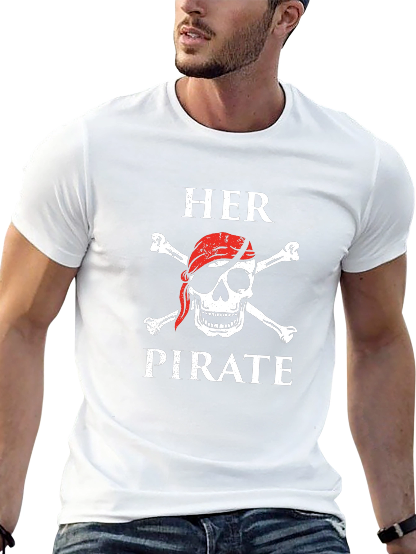 Her Pirate Skull & Crossbones Black T-Shirt