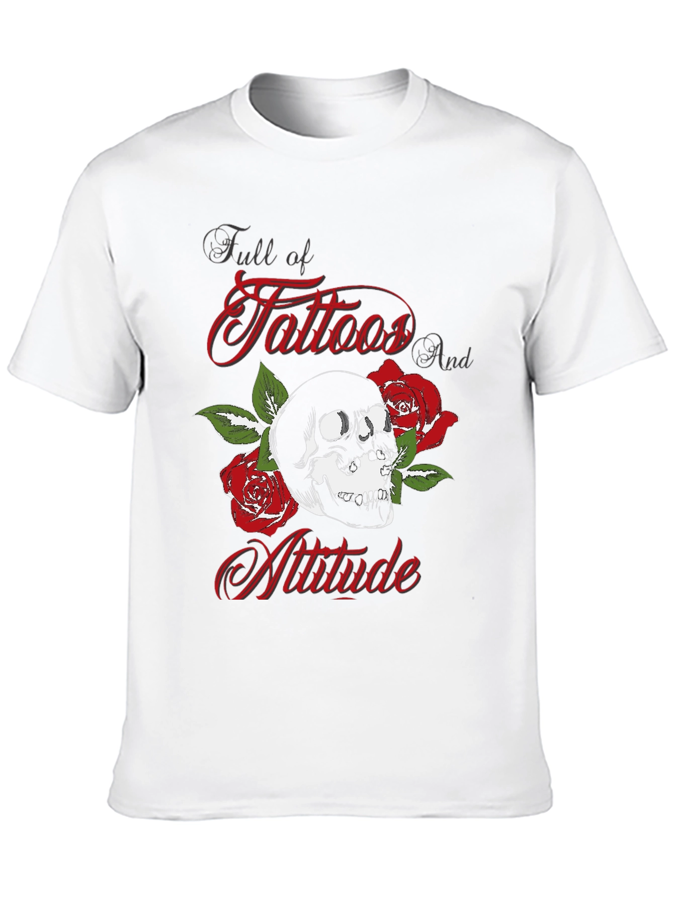 Skull & Roses Graphic T-Shirt - Tattoo Attitude