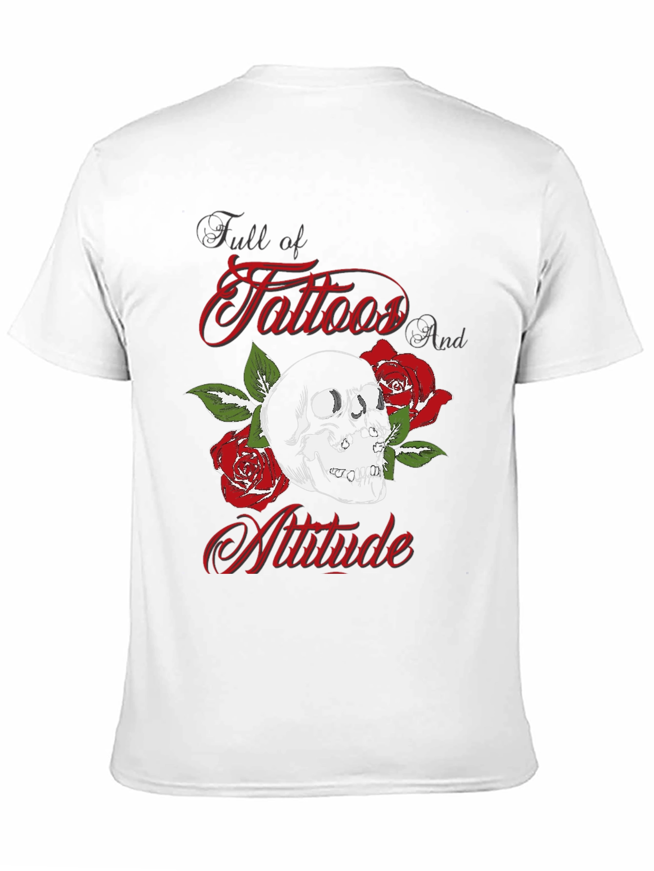 Skull & Roses Graphic T-Shirt - Tattoo Attitude