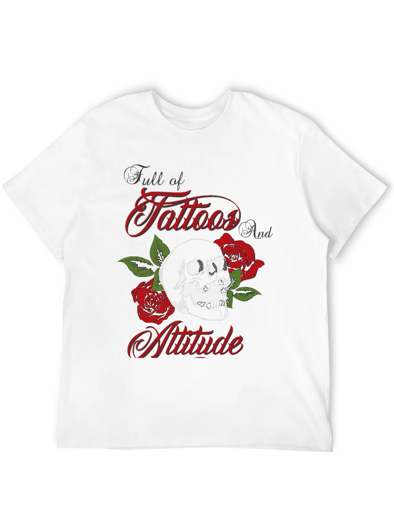 Skull & Roses Graphic T-Shirt - Tattoo Attitude